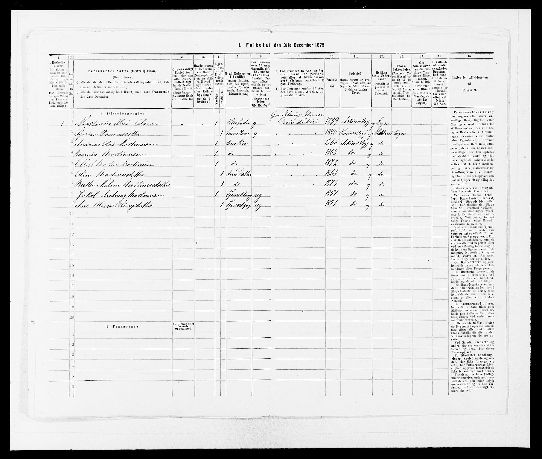 SAB, Folketelling 1875 for 1247P Askøy prestegjeld, 1875, s. 580