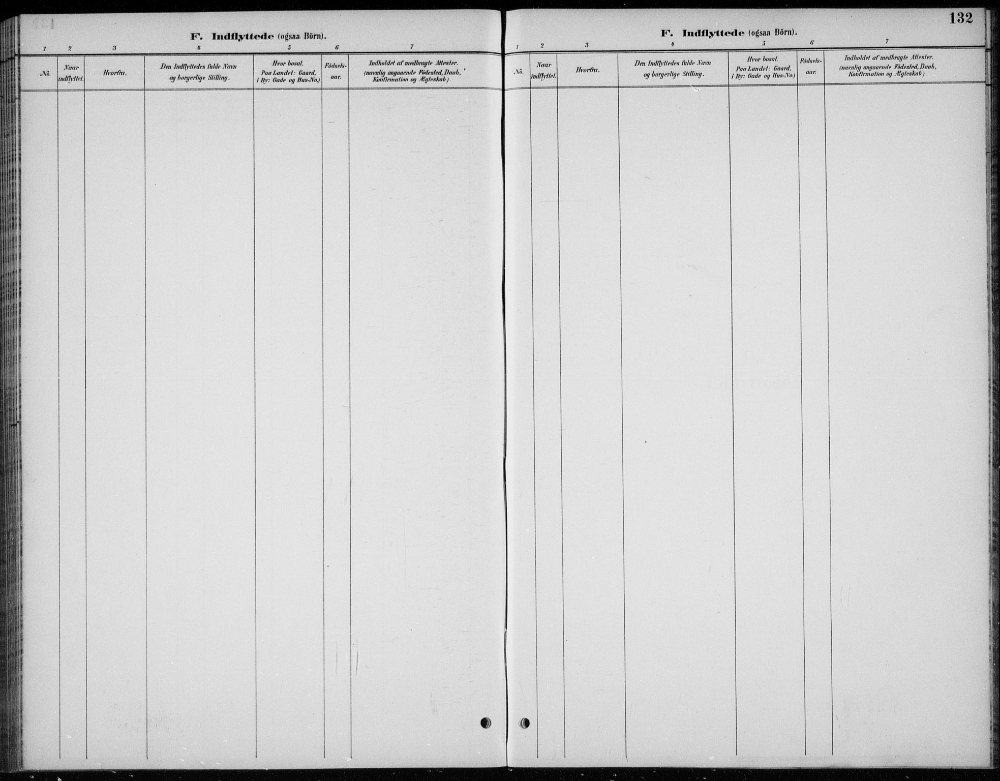 Åmli sokneprestkontor, SAK/1111-0050/F/Fb/Fba/L0002: Klokkerbok nr. B 2, 1890-1912, s. 132