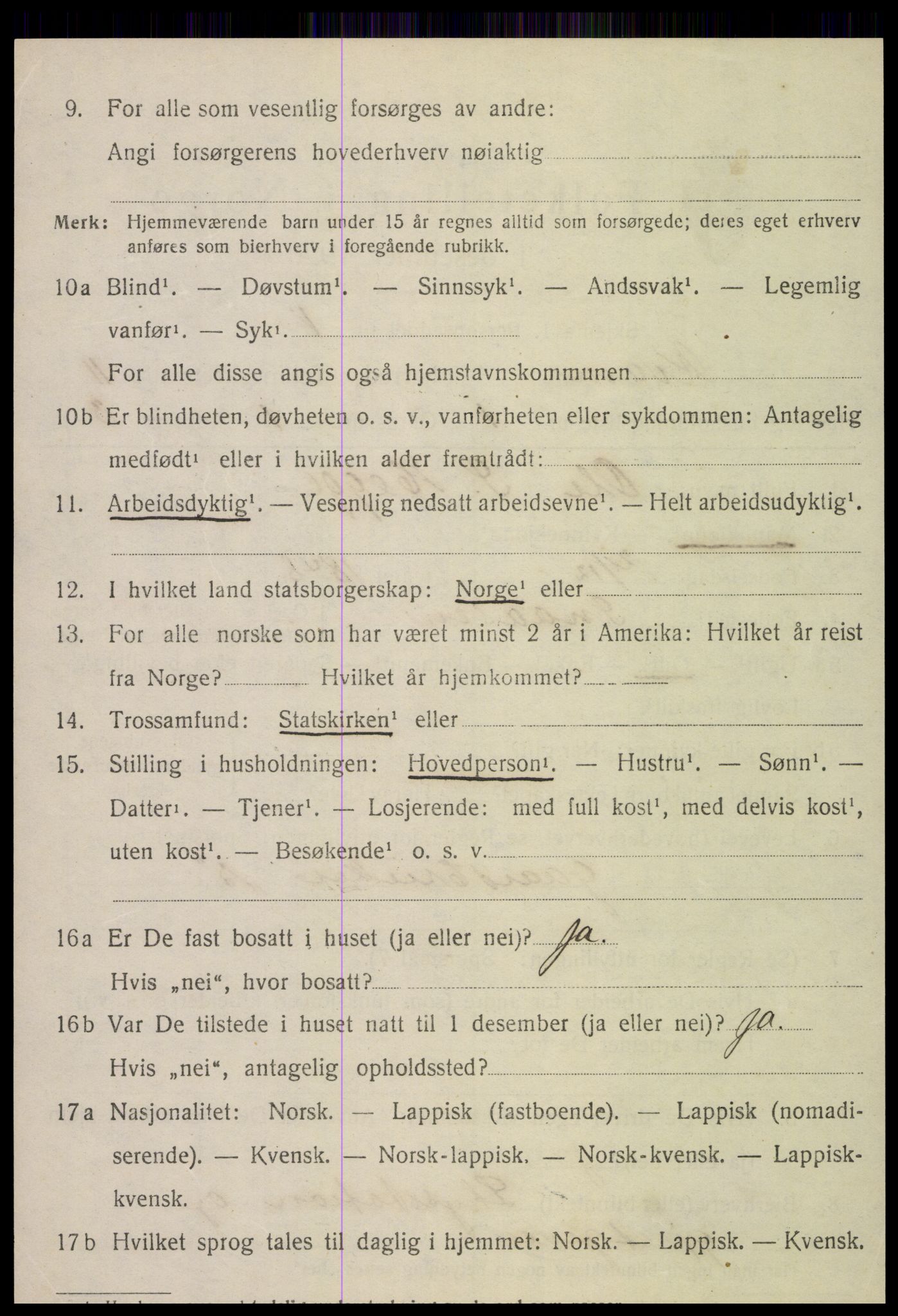 SAT, Folketelling 1920 for 1735 Kvam herred, 1920, s. 2712