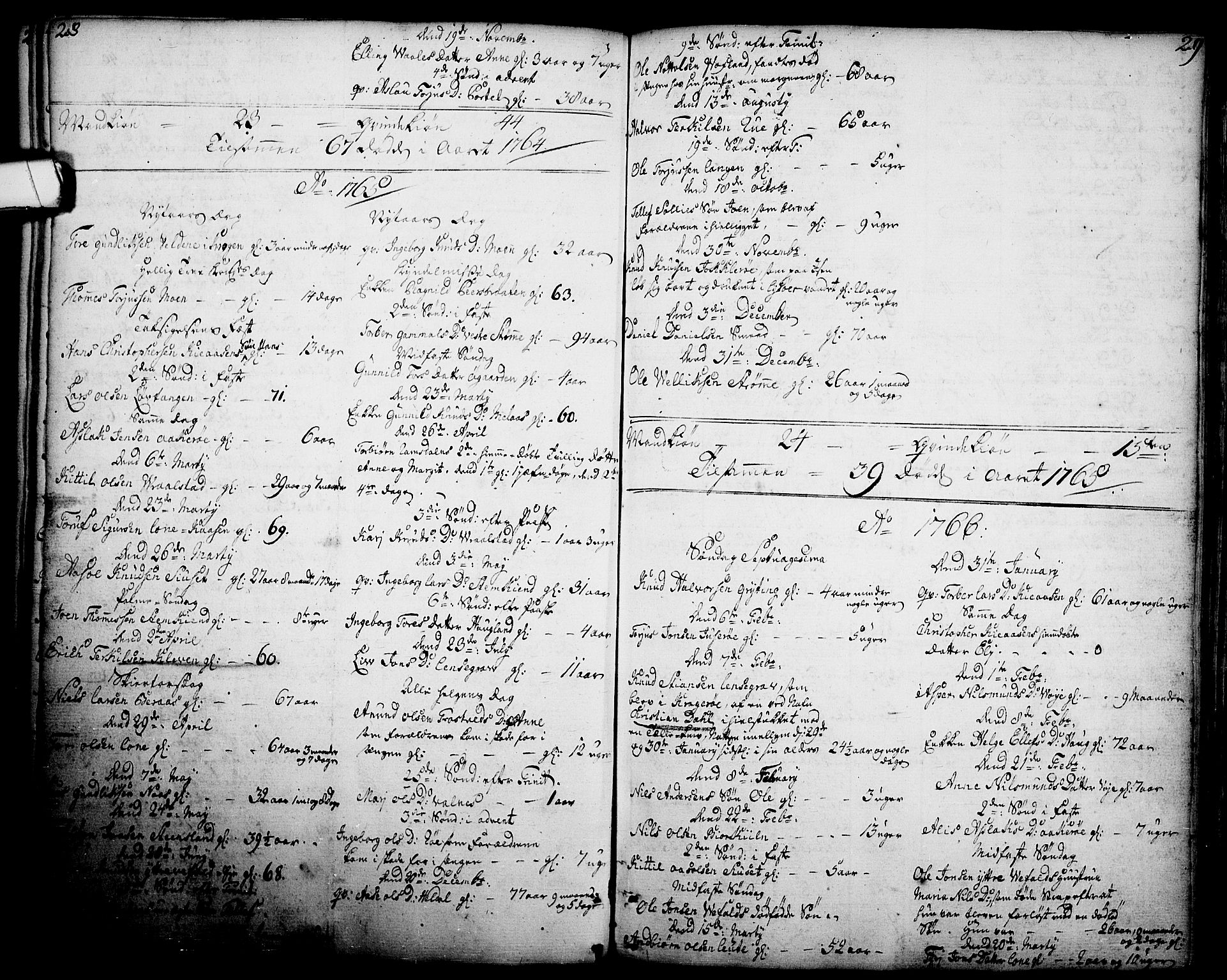 Drangedal kirkebøker, SAKO/A-258/F/Fa/L0001: Ministerialbok nr. 1, 1697-1767, s. 28-29