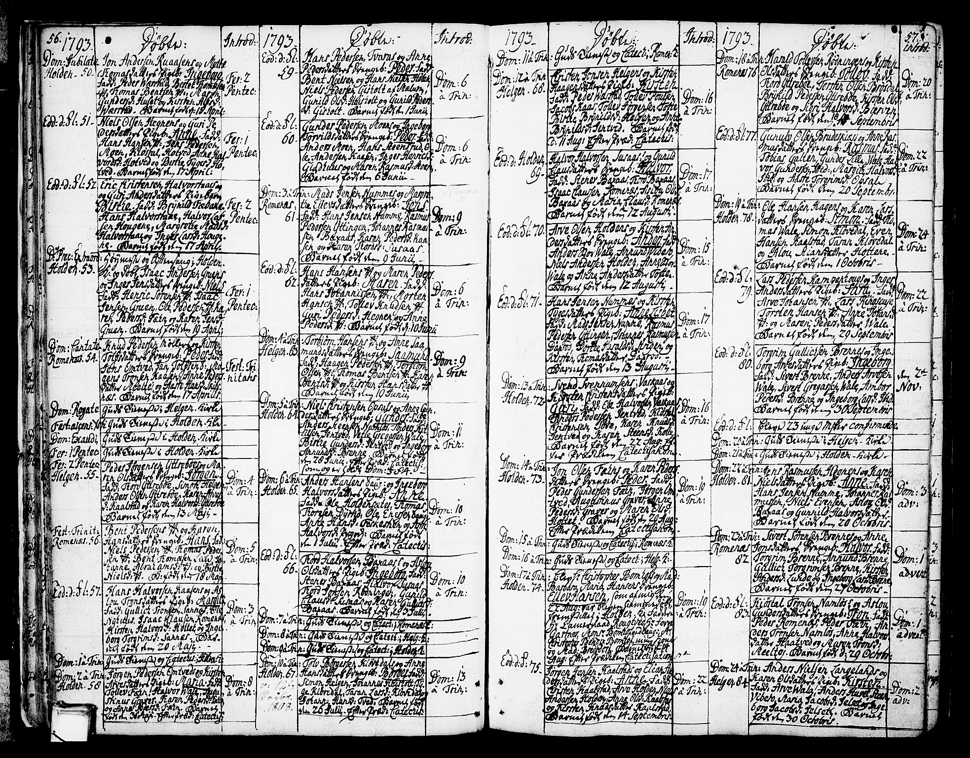 Holla kirkebøker, SAKO/A-272/F/Fa/L0002: Ministerialbok nr. 2, 1779-1814, s. 56-57