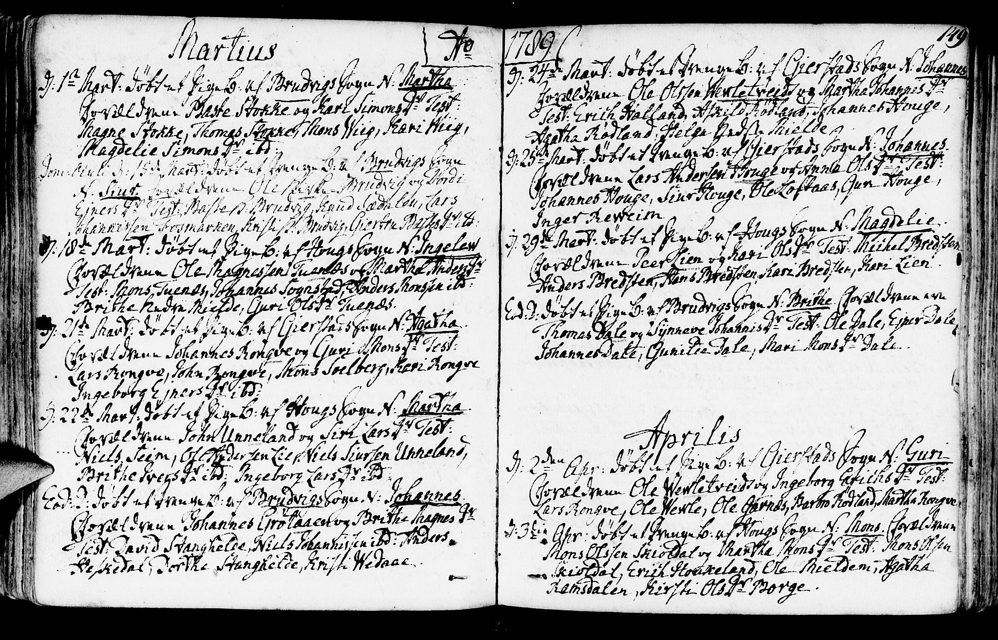Haus sokneprestembete, AV/SAB-A-75601/H/Haa: Ministerialbok nr. A 10, 1782-1796, s. 149
