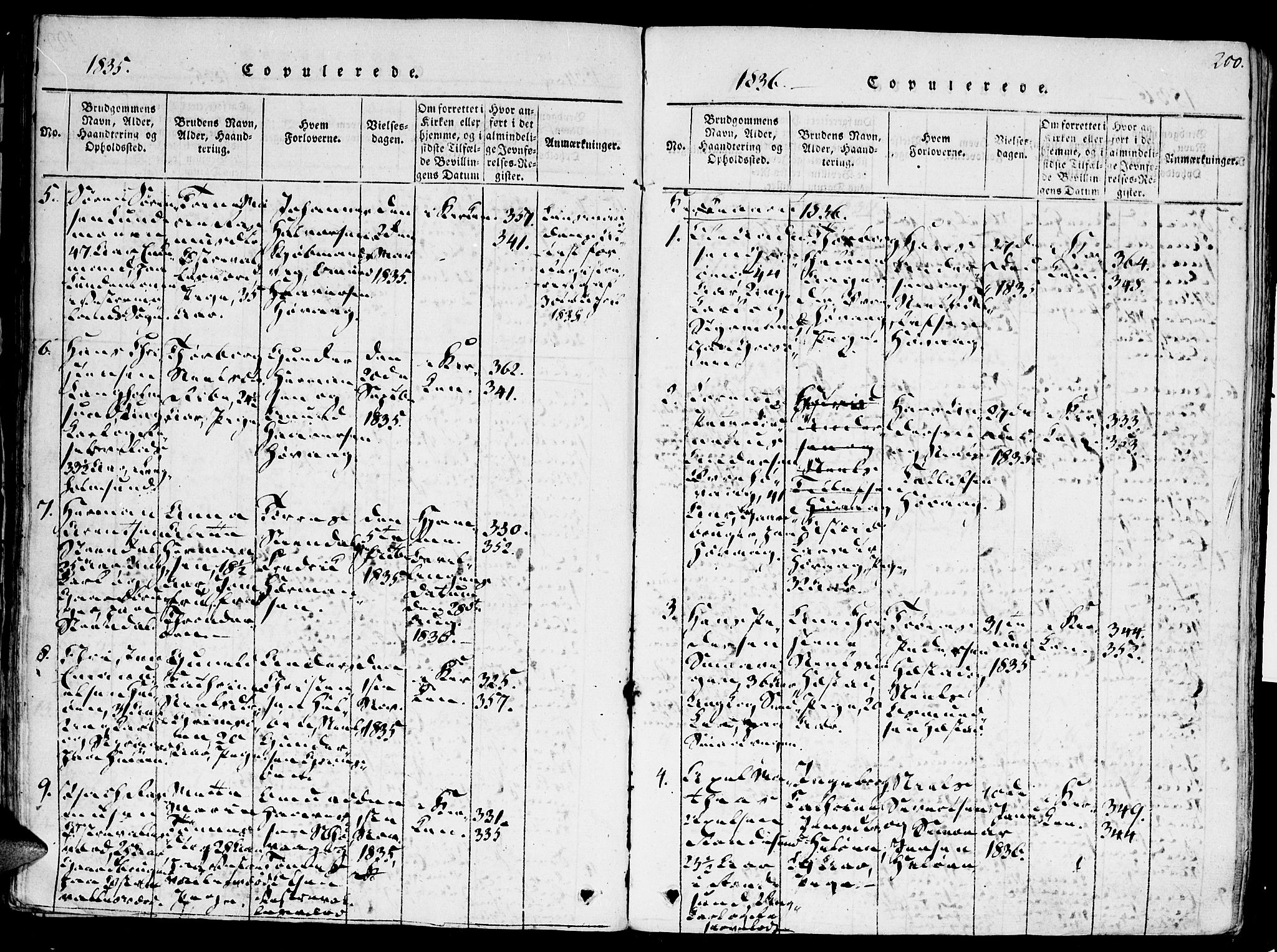 Høvåg sokneprestkontor, AV/SAK-1111-0025/F/Fa/L0001: Ministerialbok nr. A 1, 1816-1843, s. 200