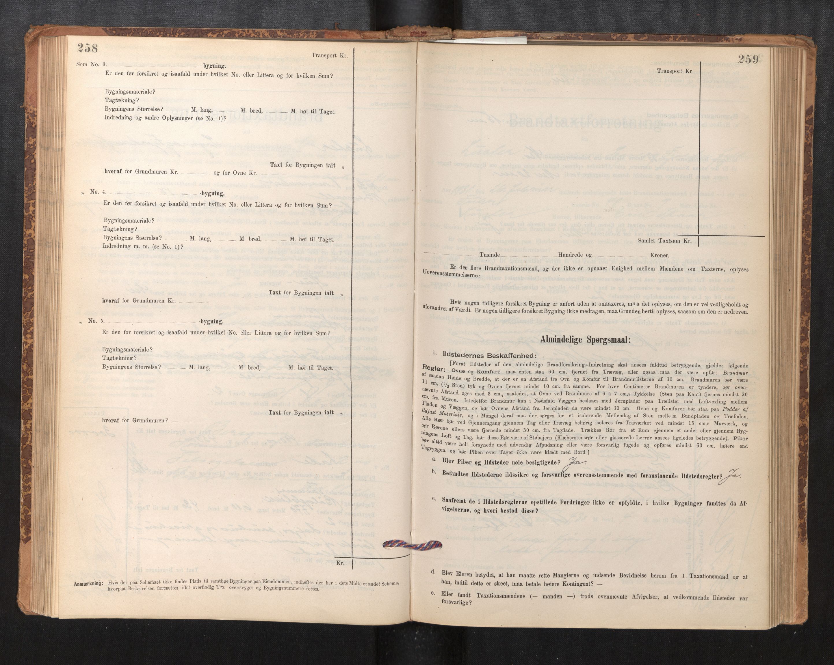 Lensmannen i Luster, SAB/A-29301/0012/L0007: Branntakstprotokoll, skjematakst, 1895-1935, s. 258-259