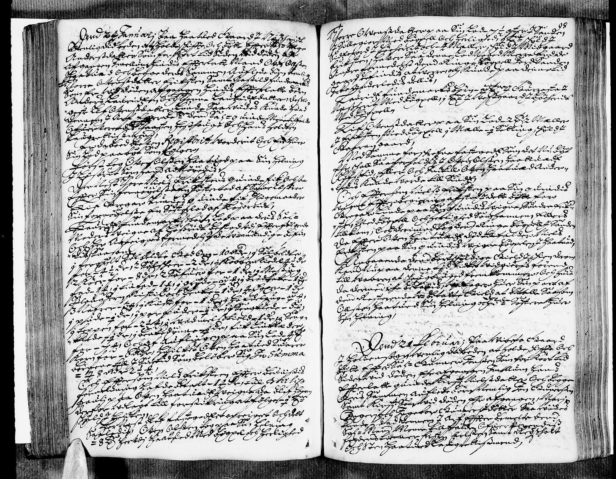 Nedre Telemark sorenskriveri, AV/SAKO-A-135/H/Hb/Hba/L0001: Skifteprotokoll
, 1667-1684, s. 97b-98a