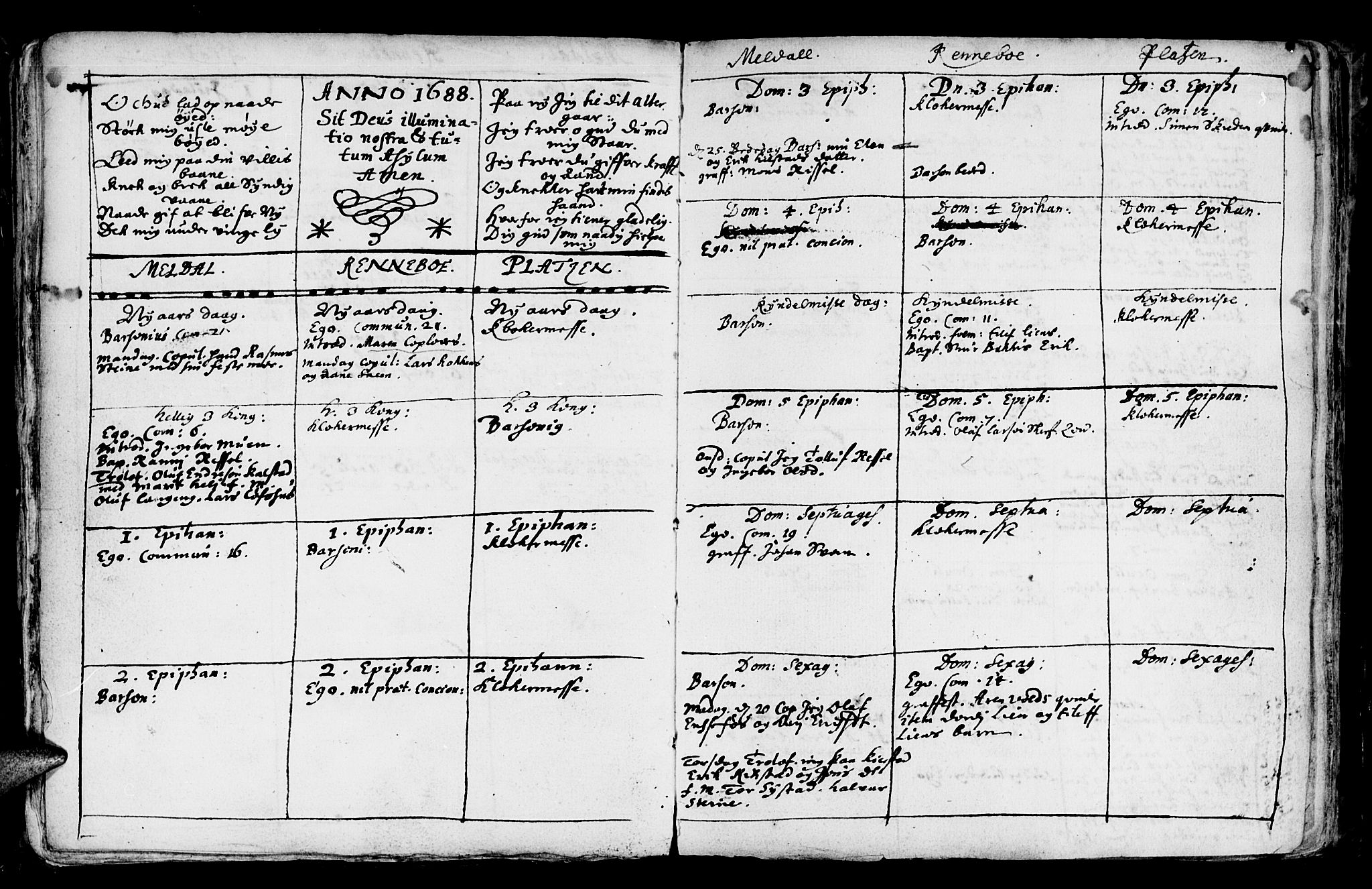 Ministerialprotokoller, klokkerbøker og fødselsregistre - Sør-Trøndelag, AV/SAT-A-1456/672/L0848: Ministerialbok nr. 672A01, 1682-1698