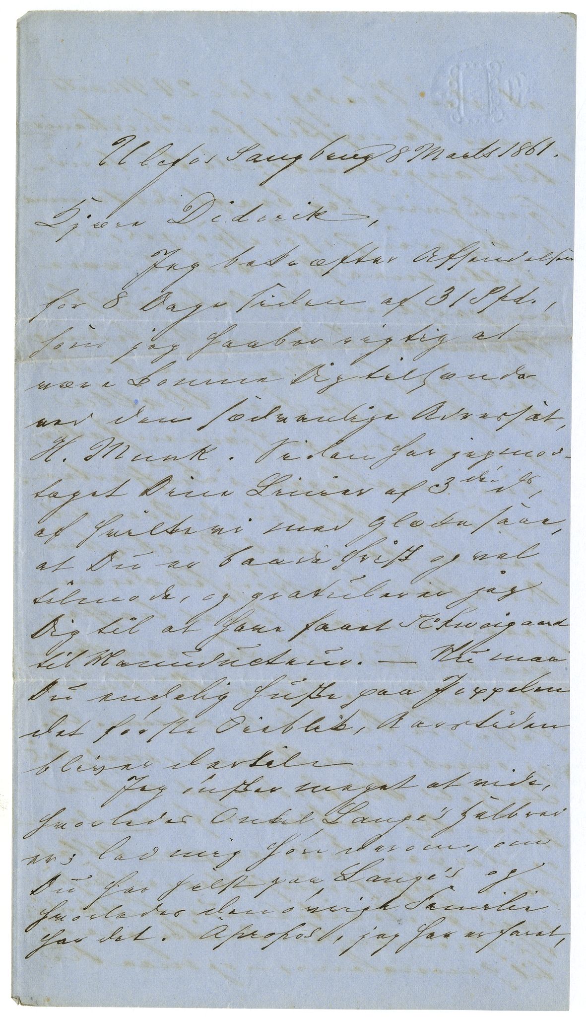 Diderik Maria Aalls brevsamling, NF/Ark-1023/F/L0001: D.M. Aalls brevsamling. A - B, 1738-1889, s. 43