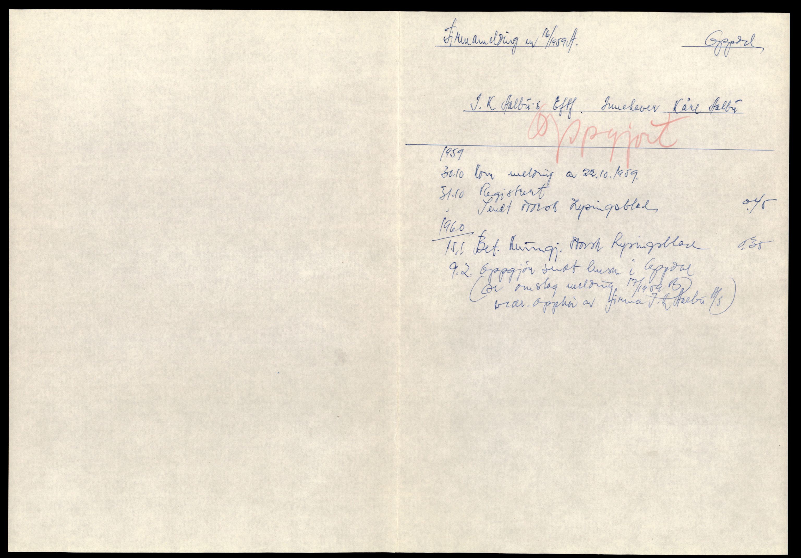 Orkdal sorenskriveri, SAT/A-4169/2/J/Jd/Jdb/L0004: Enkeltmannsforetak, A - M, 1921-1964, s. 7