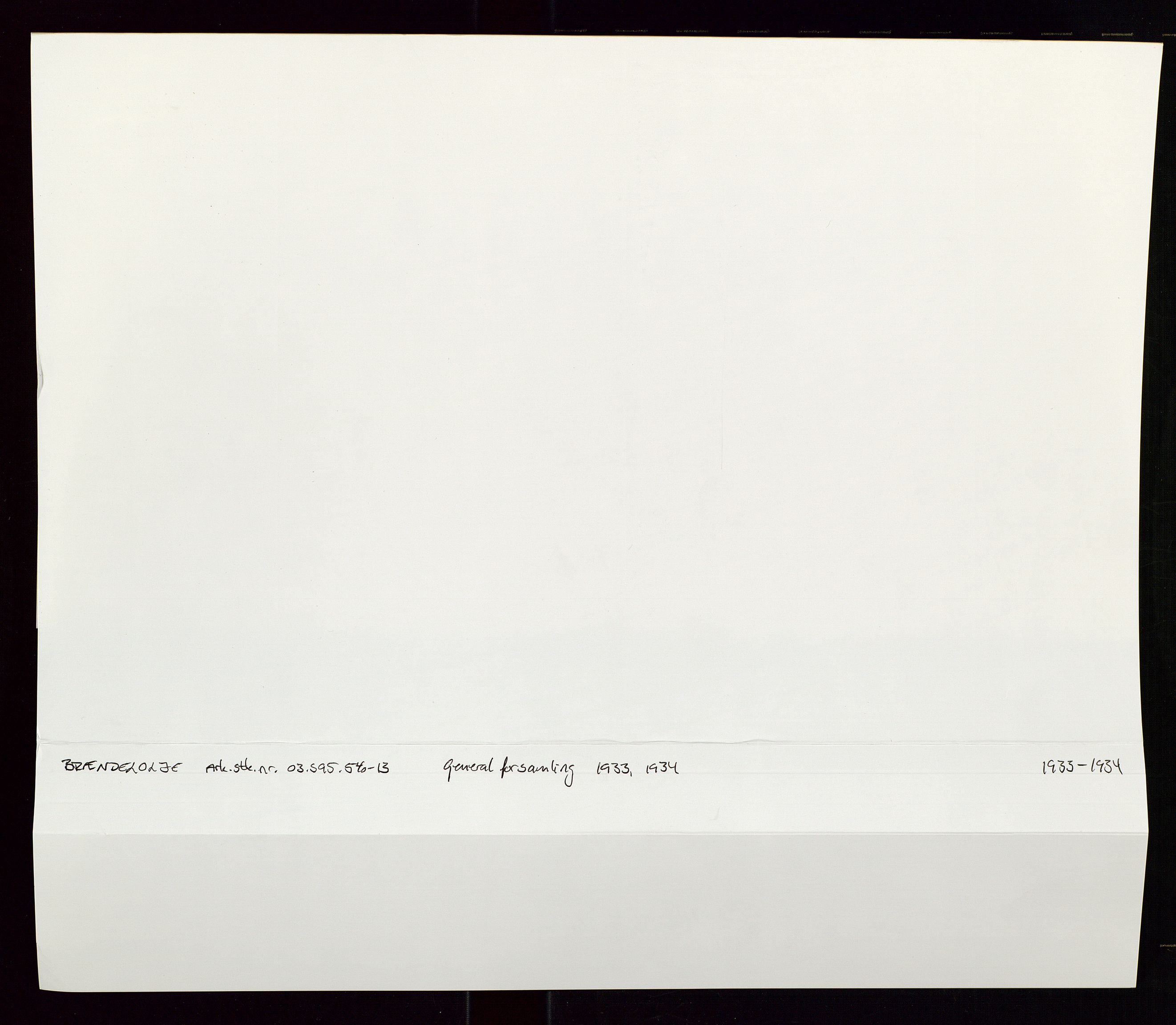 PA 1544 - Norsk Brændselolje A/S, AV/SAST-A-101965/1/A/Aa/L0002/0002: Generalforsamling  / Generalforsamling 1933, 1934, 1933-1934, s. 1