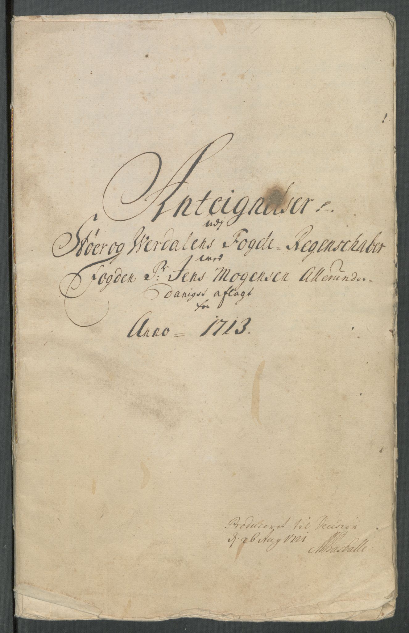 Rentekammeret inntil 1814, Reviderte regnskaper, Fogderegnskap, RA/EA-4092/R62/L4203: Fogderegnskap Stjørdal og Verdal, 1713, s. 316