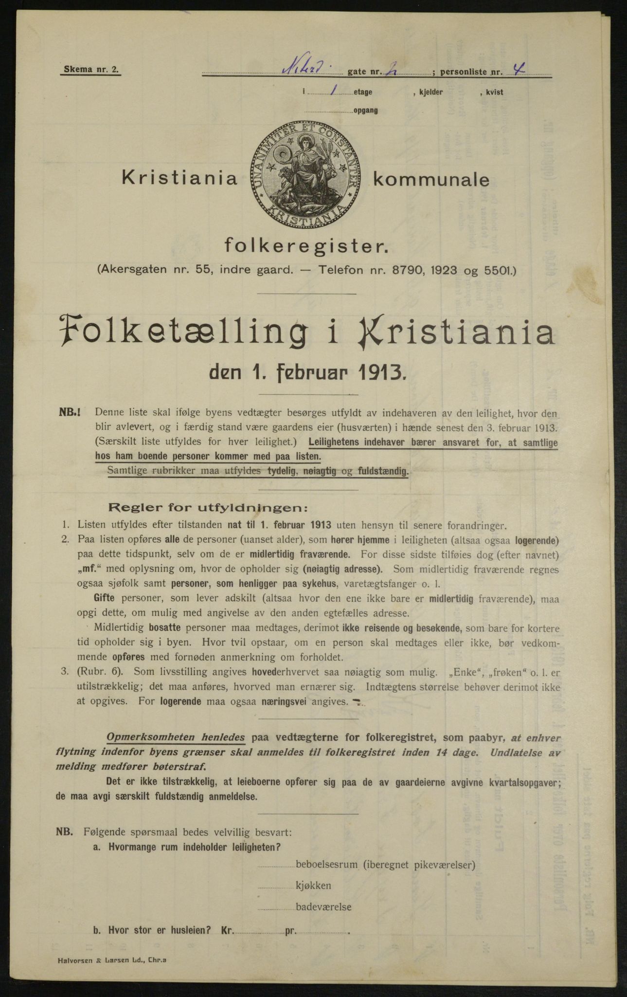 OBA, Kommunal folketelling 1.2.1913 for Kristiania, 1913, s. 71212