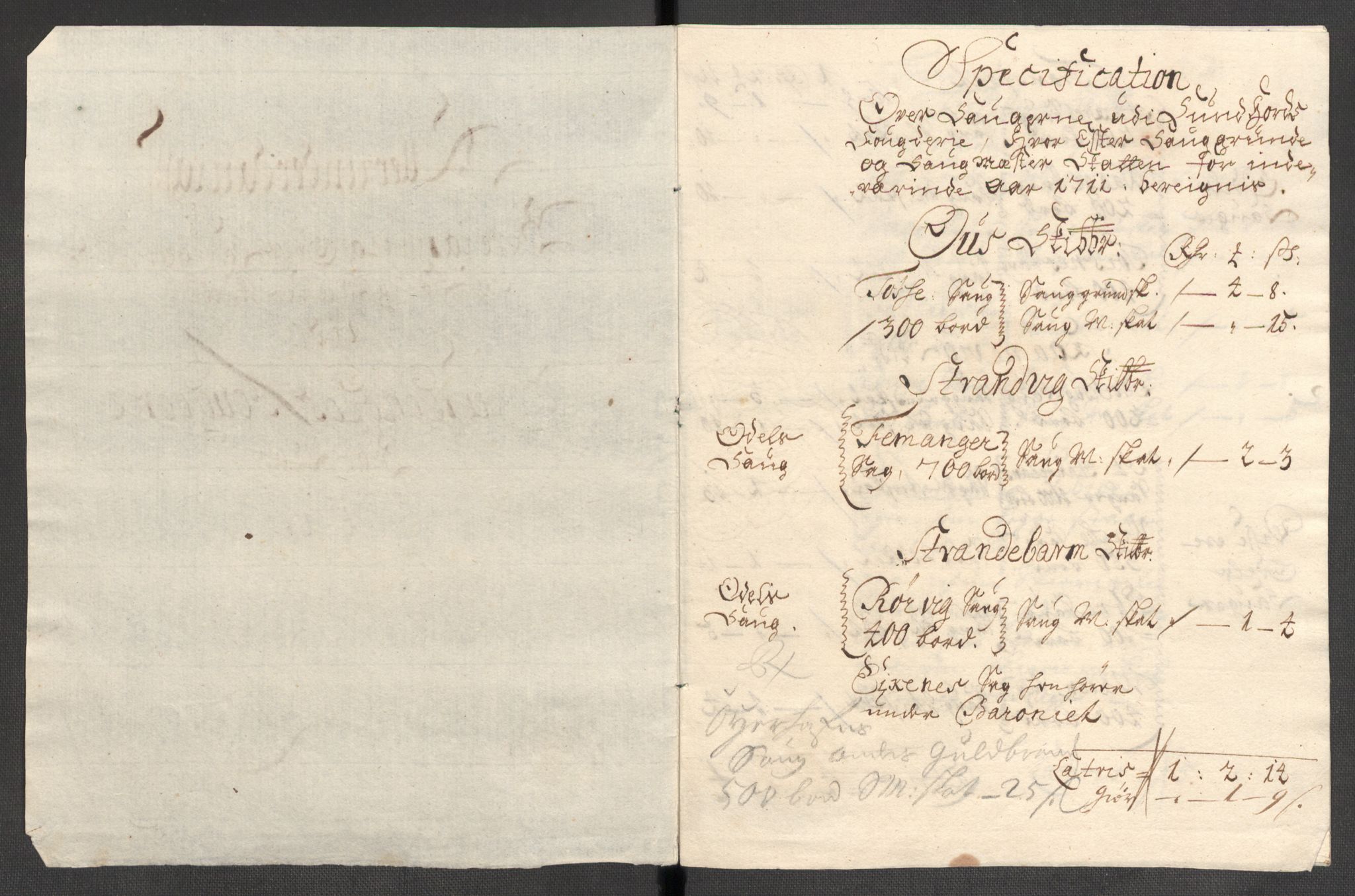 Rentekammeret inntil 1814, Reviderte regnskaper, Fogderegnskap, AV/RA-EA-4092/R48/L2987: Fogderegnskap Sunnhordland og Hardanger, 1711, s. 145