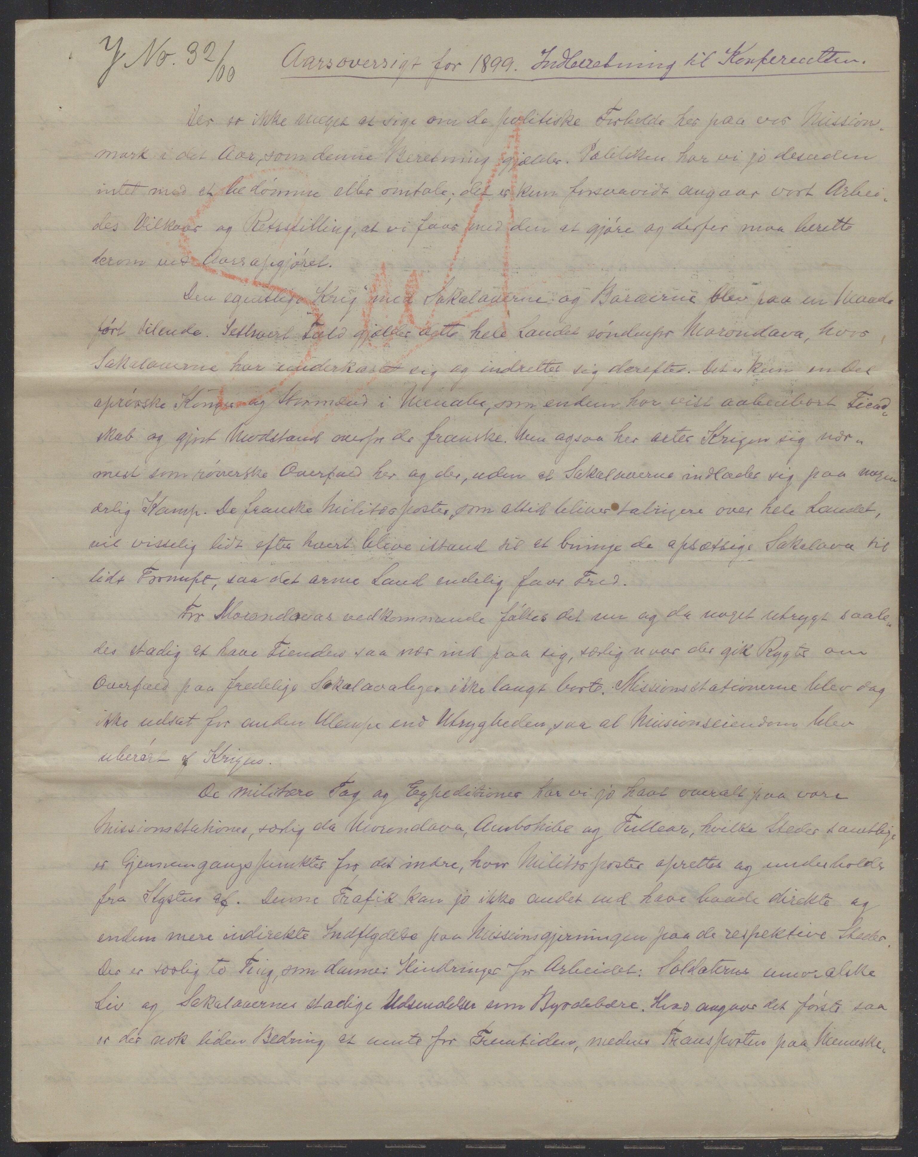 Det Norske Misjonsselskap - hovedadministrasjonen, VID/MA-A-1045/D/Da/Daa/L0043/0005: Konferansereferat og årsberetninger / Konferansereferat fra Vest-Madagaskar., 1899