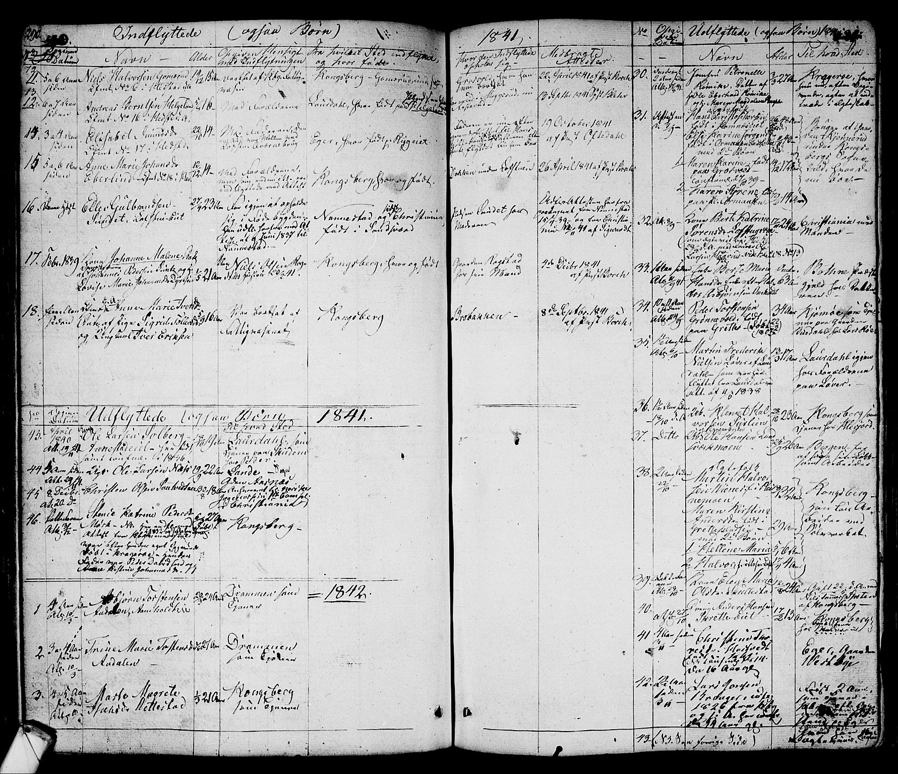 Sandsvær kirkebøker, AV/SAKO-A-244/G/Ga/L0004: Klokkerbok nr. I 4, 1840-1856, s. 290