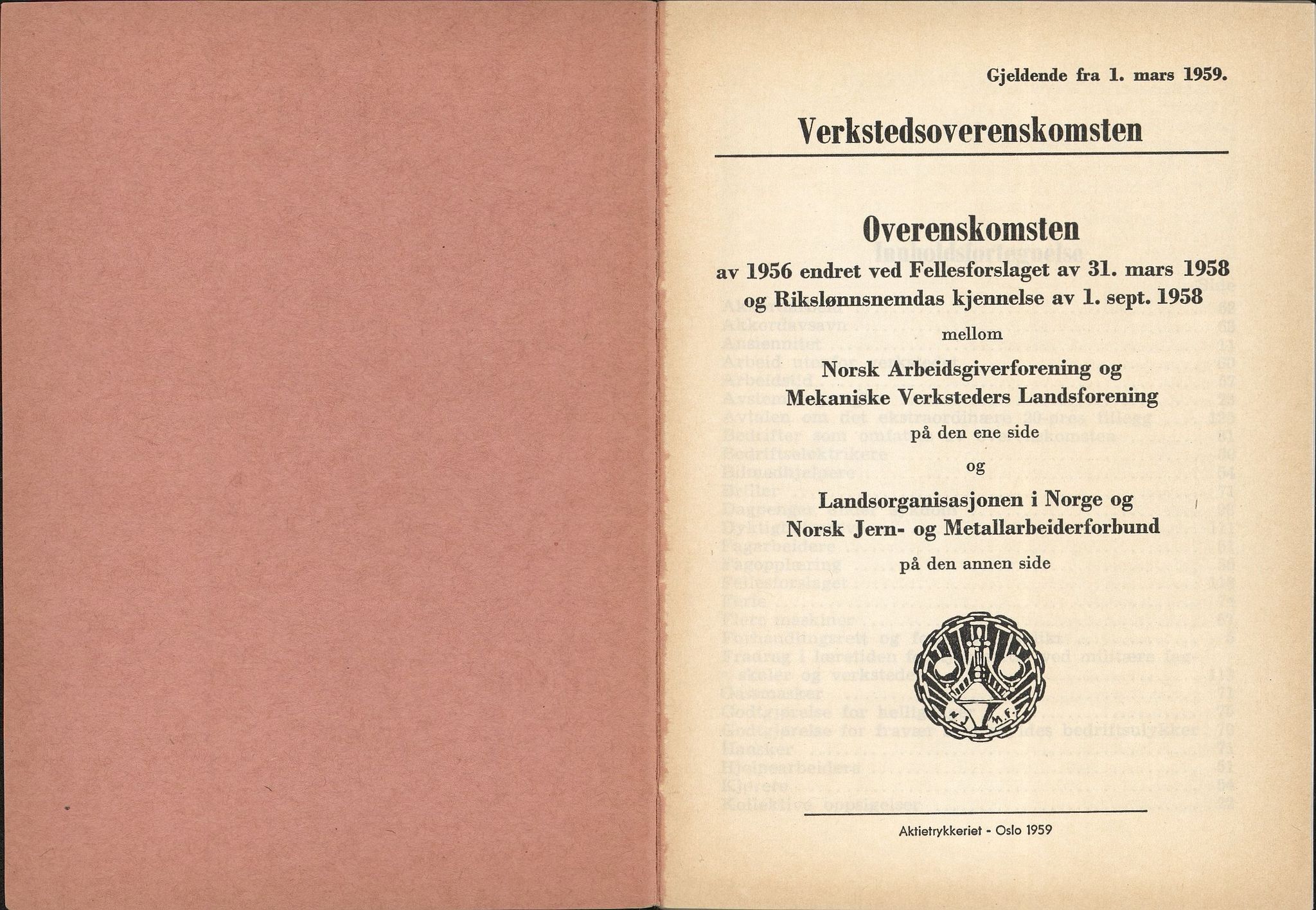 Norsk jern- og metallarbeiderforbund, AAB/ARK-1659/O/L0001/0028: Verkstedsoverenskomsten / Verkstedsoverenskomsten, 1959