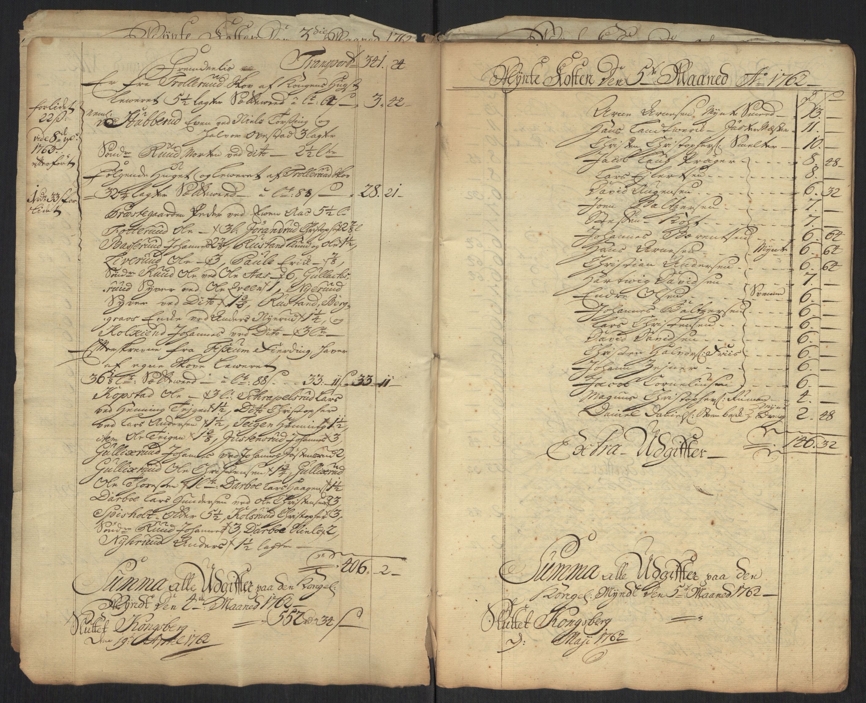 Rentekammeret inntil 1814, Realistisk ordnet avdeling, AV/RA-EA-4070/Oa/L0010: [Y8]: Regninger for Kongsbergs mynt., 1760-1805, s. 55