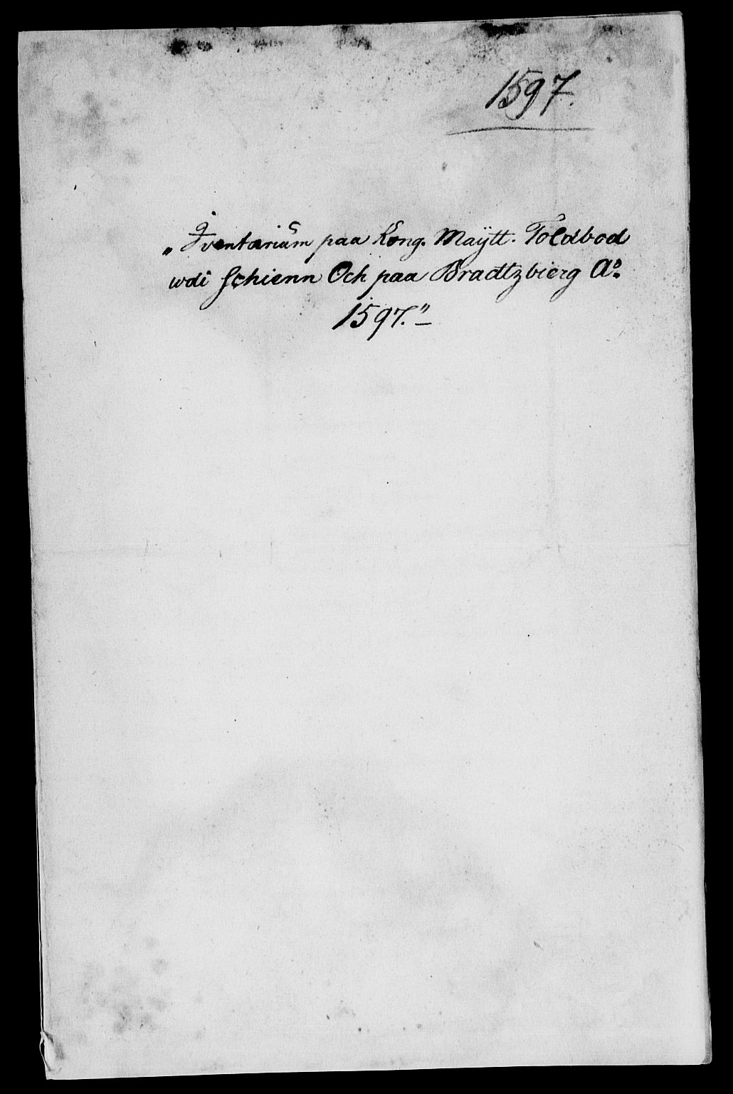 Rentekammeret inntil 1814, Reviderte regnskaper, Lensregnskaper, RA/EA-5023/R/Rb/Rbp/L0002: Bratsberg len, 1599-1609