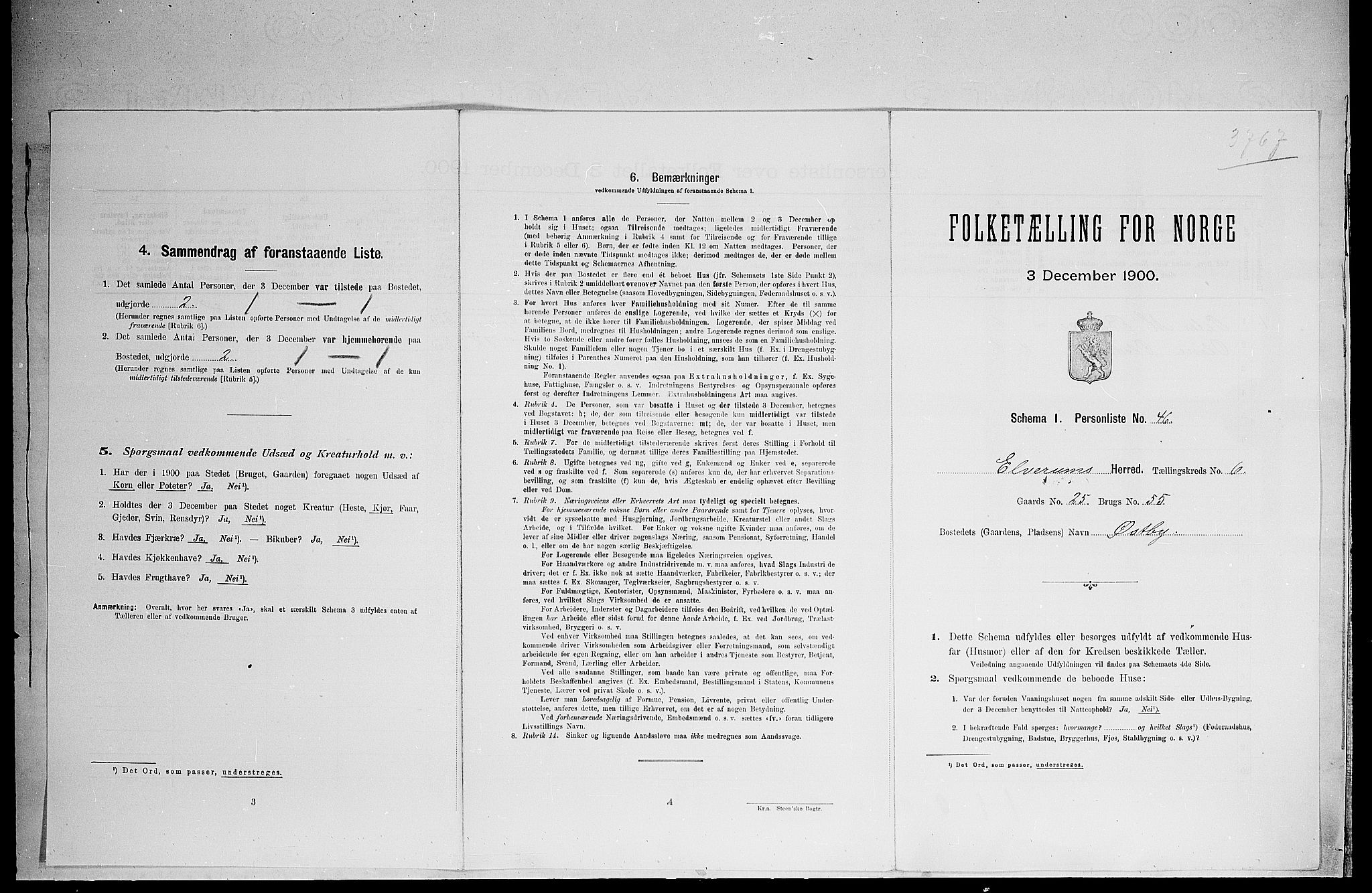 SAH, Folketelling 1900 for 0427 Elverum herred, 1900, s. 749