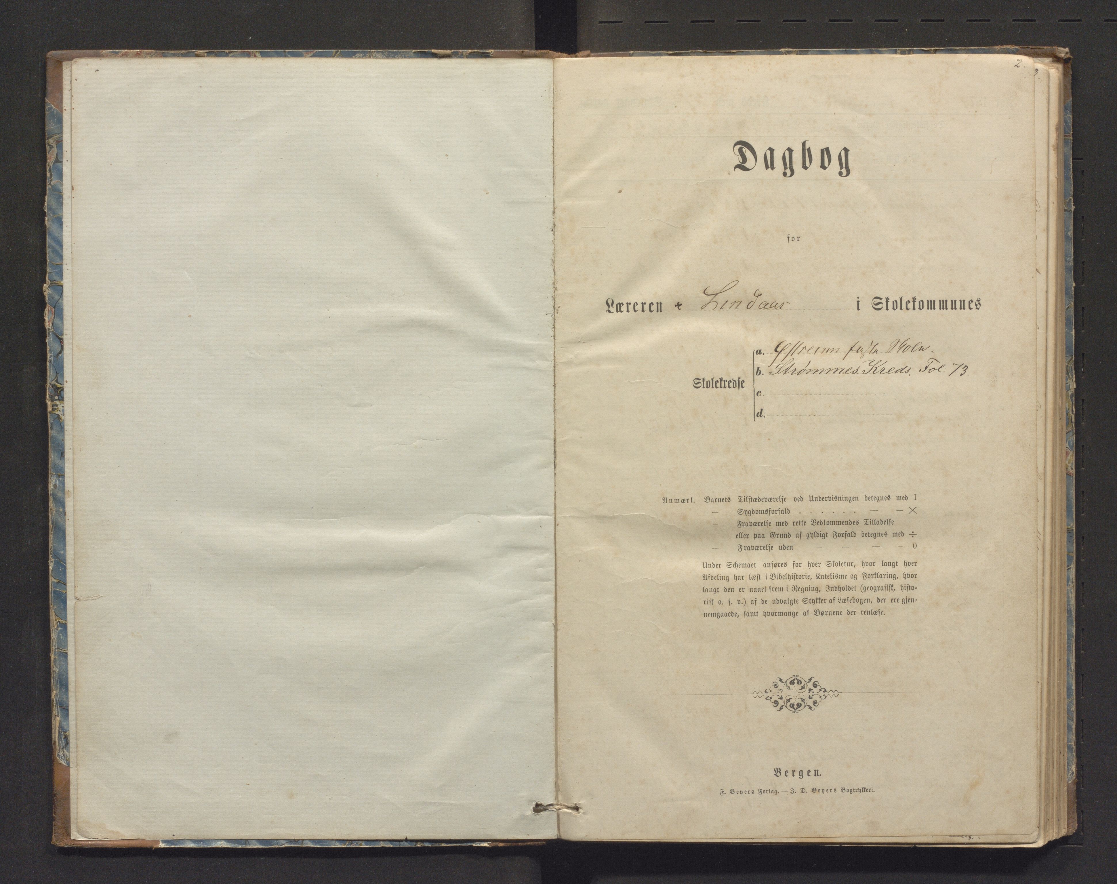 Austrheim kommune. Barneskulane, IKAH/1264-231/G/Ga/L0001: Dagbok for Austrheim og Straume, 1877-1891