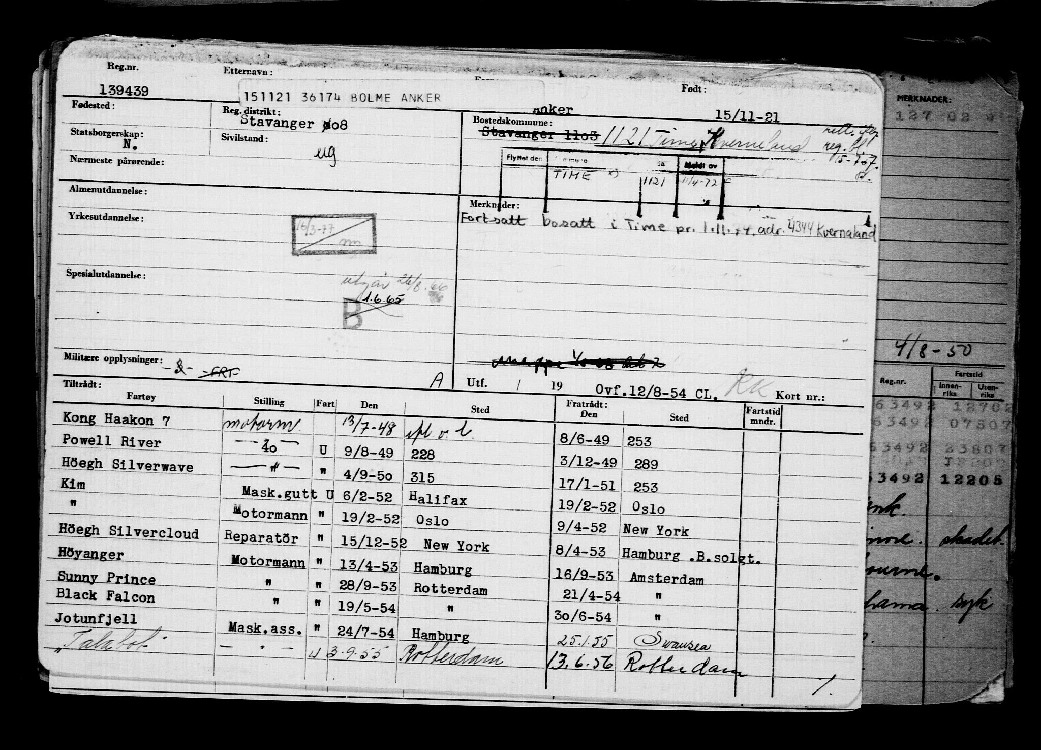 Direktoratet for sjømenn, AV/RA-S-3545/G/Gb/L0200: Hovedkort, 1921, s. 3