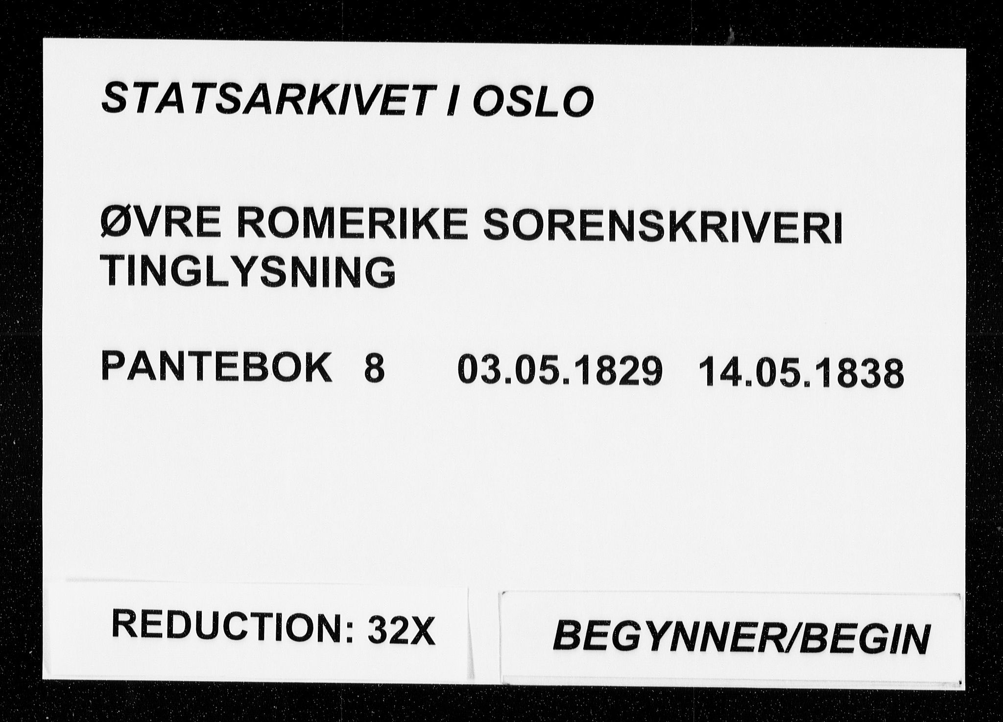 Øvre Romerike sorenskriveri, SAO/A-10649/G/Gb/L0008: Pantebok nr. 8, 1829-1838