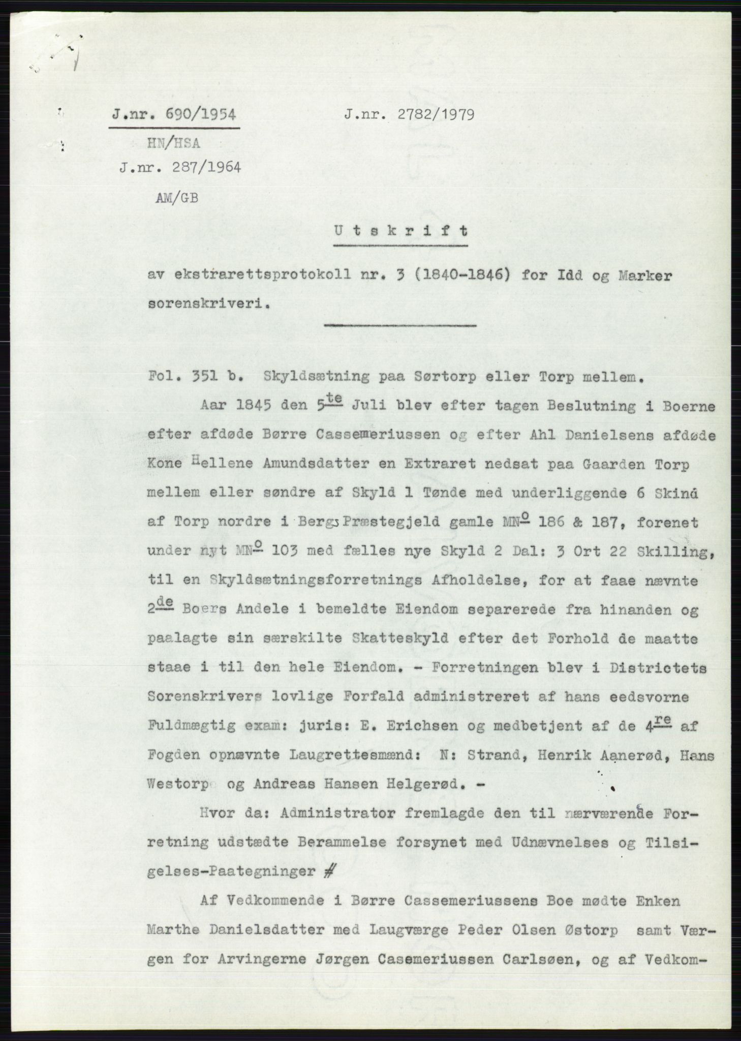 Statsarkivet i Oslo, AV/SAO-A-10621/Z/Zd/L0001: Avskrifter, j.nr 34/1953 og 385-1291/1954, 1953-1954, s. 128
