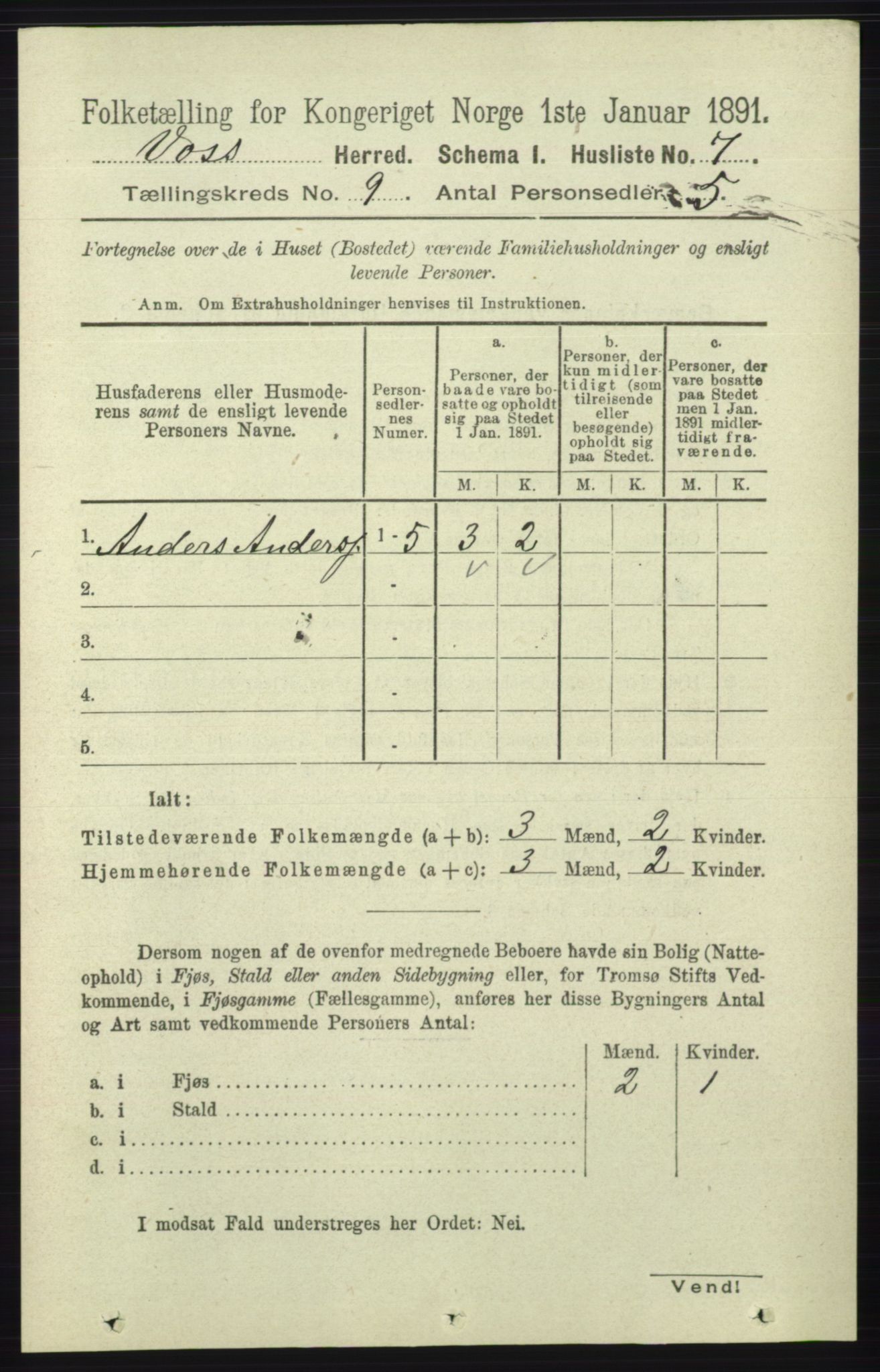 RA, Folketelling 1891 for 1235 Voss herred, 1891, s. 4650