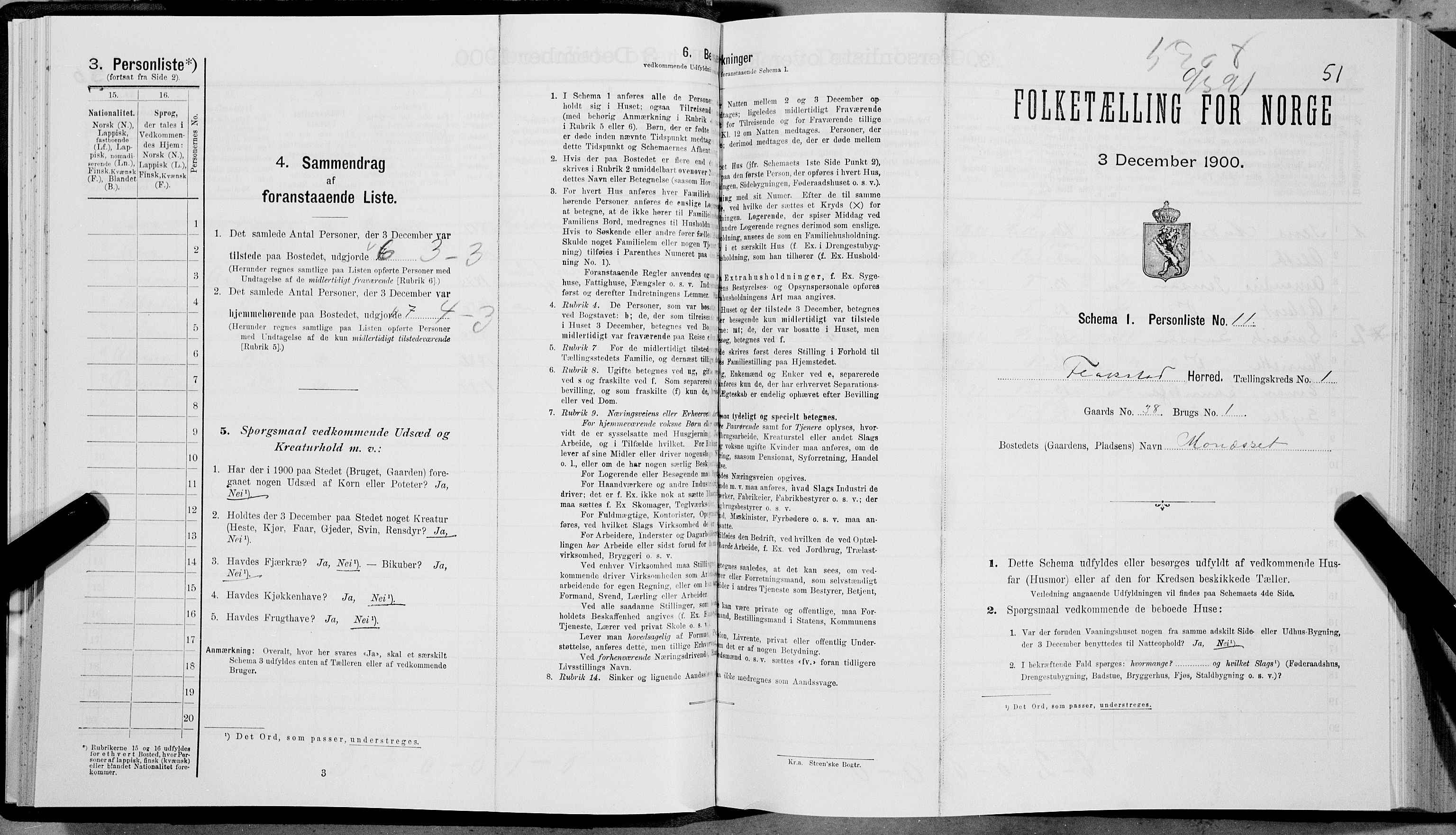 SAT, Folketelling 1900 for 1859 Flakstad herred, 1900, s. 70