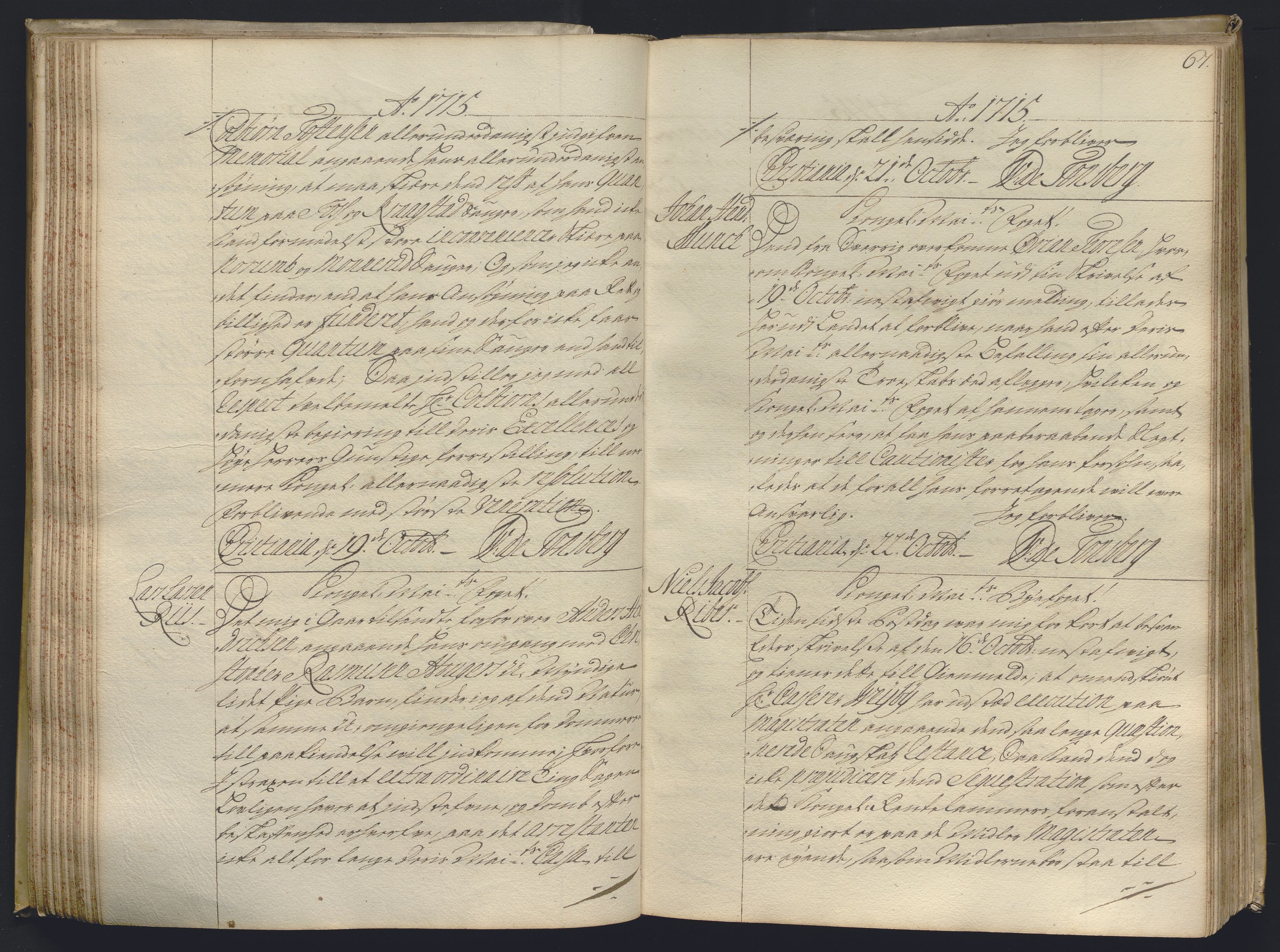 Kristiania stiftamt, AV/SAO-A-10386/B/Ba/L0004: Kopibok, 1715-1717, s. 66b-67a