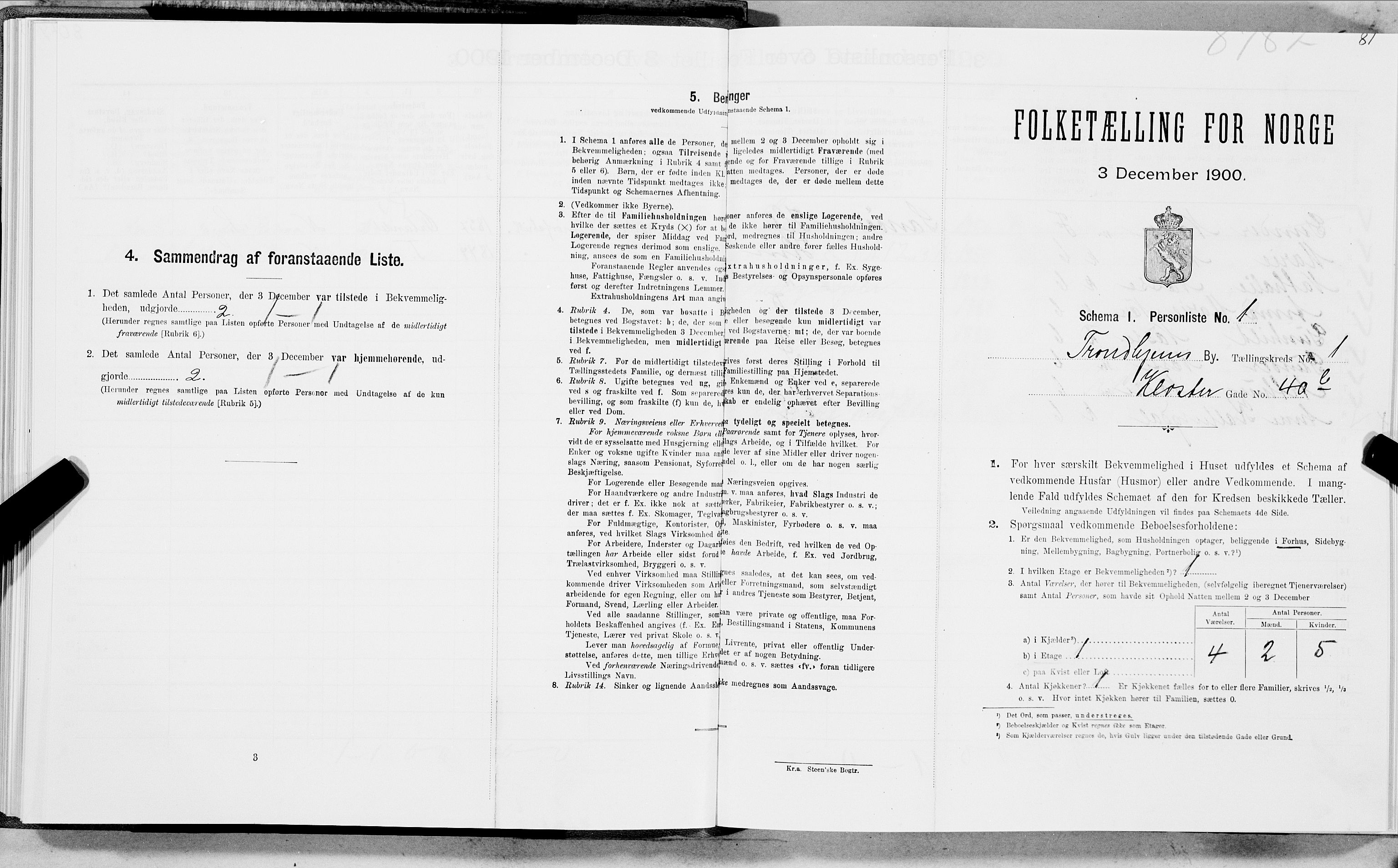 SAT, Folketelling 1900 for 1601 Trondheim kjøpstad, 1900, s. 253