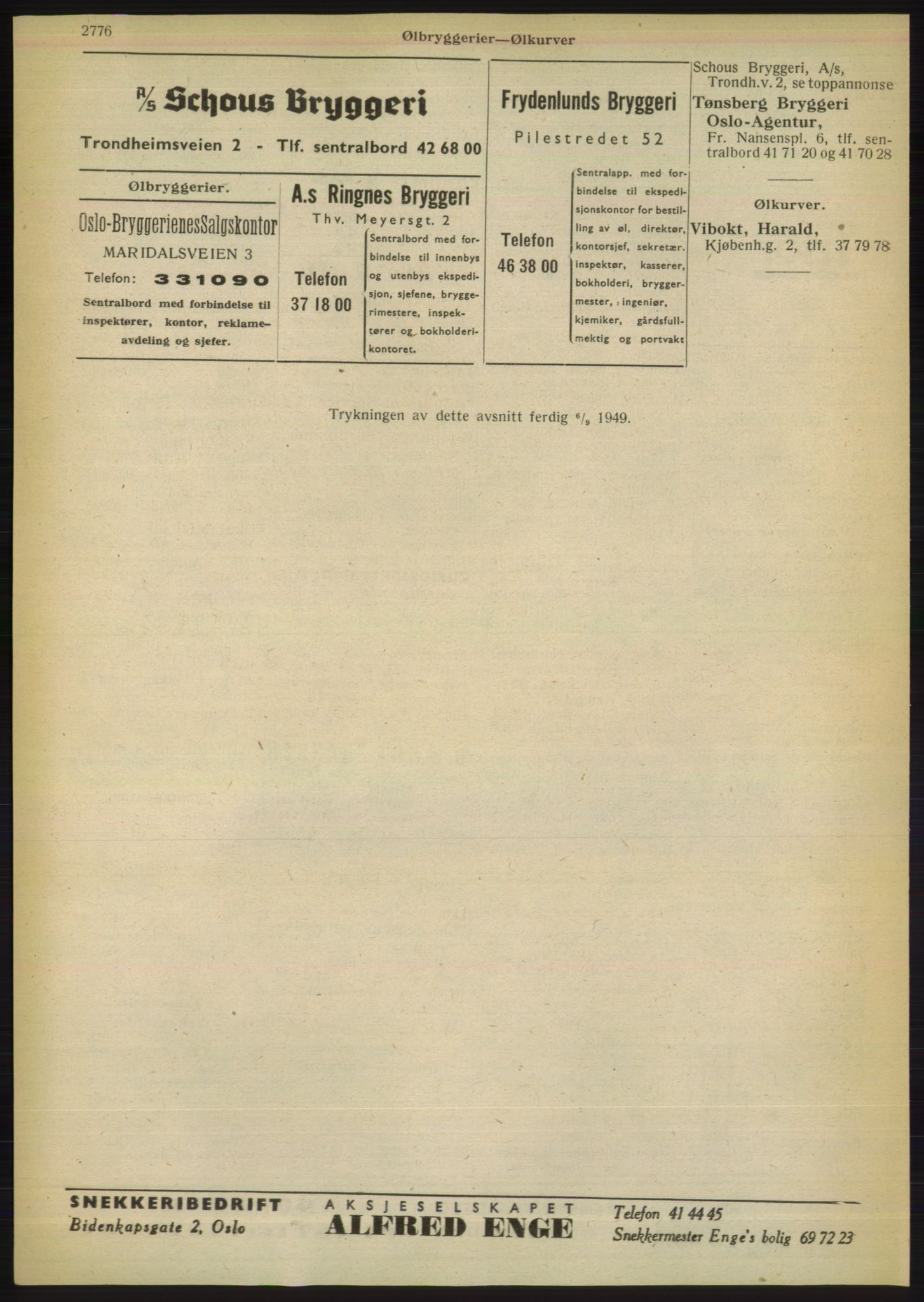 Kristiania/Oslo adressebok, PUBL/-, 1949, s. 2776