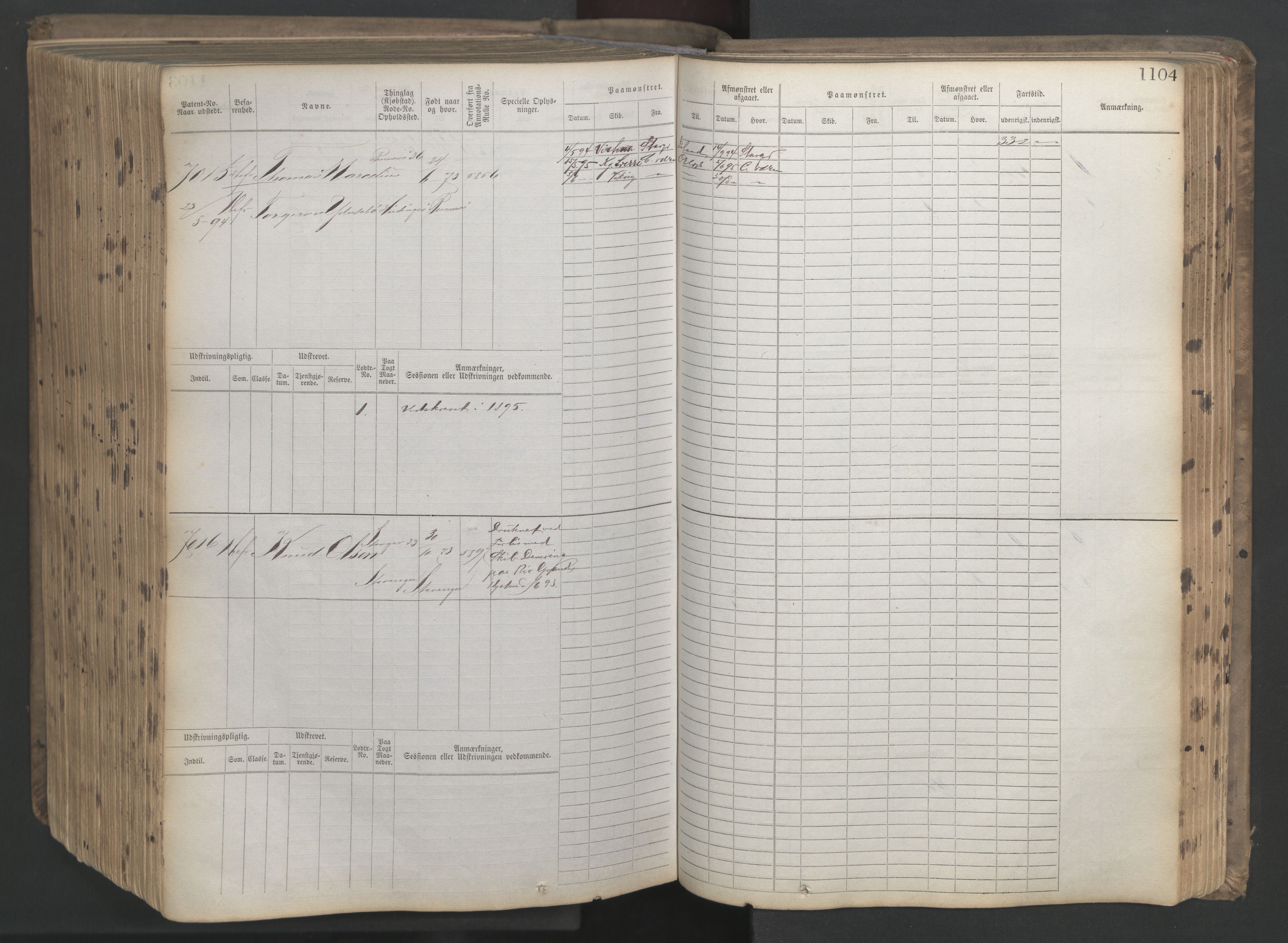 Stavanger sjømannskontor, AV/SAST-A-102006/F/Fb/Fbb/L0021: Sjøfartshovedrulle patnentnr. 6005-7204 (dublett), 1887, s. 510