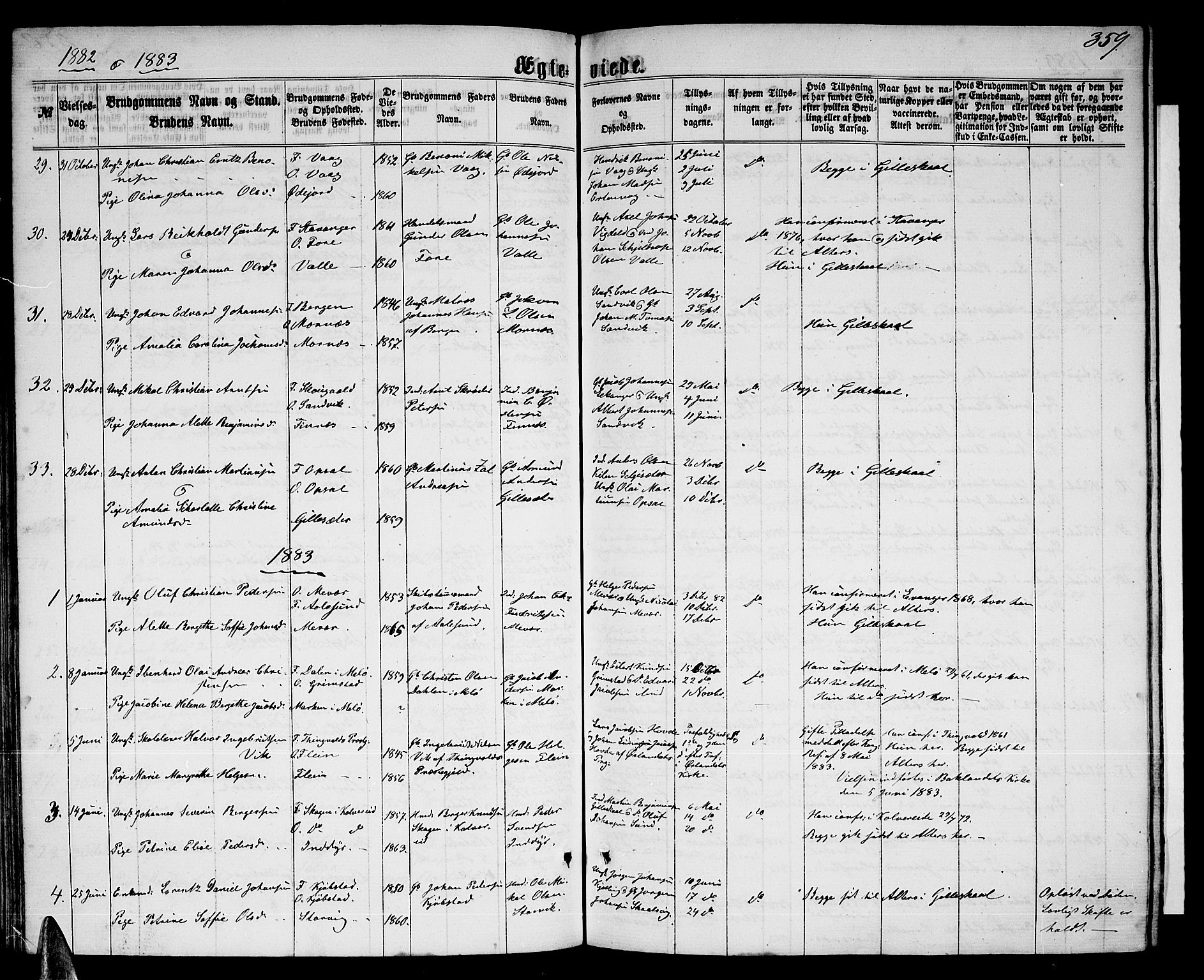 Ministerialprotokoller, klokkerbøker og fødselsregistre - Nordland, SAT/A-1459/805/L0107: Klokkerbok nr. 805C03, 1862-1885, s. 359