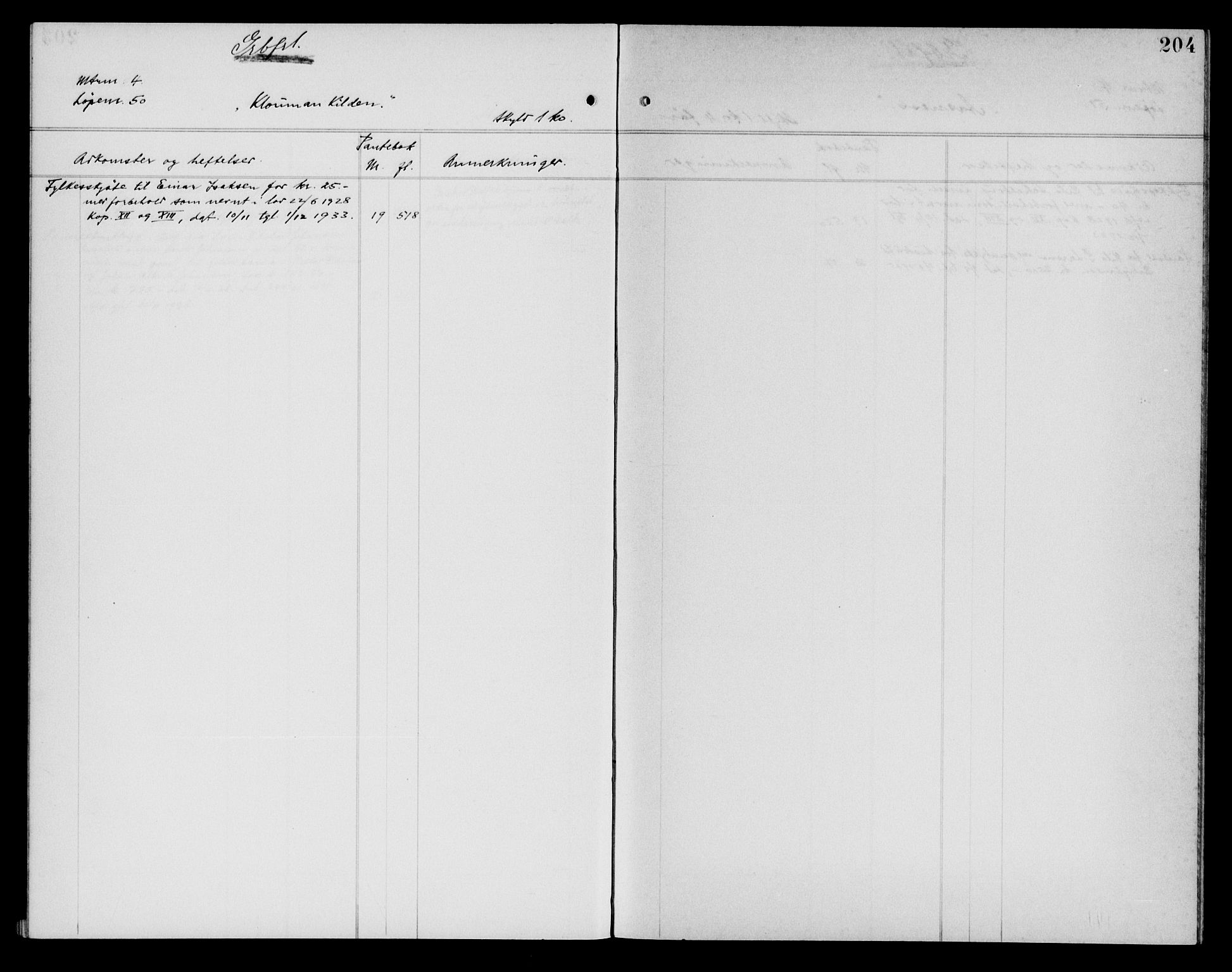 Tana fogderi/sorenskriveri, AV/SATØ-S-0058/I/Ia/Iac/L0019pantereg: Panteregister nr. 19, s. 204