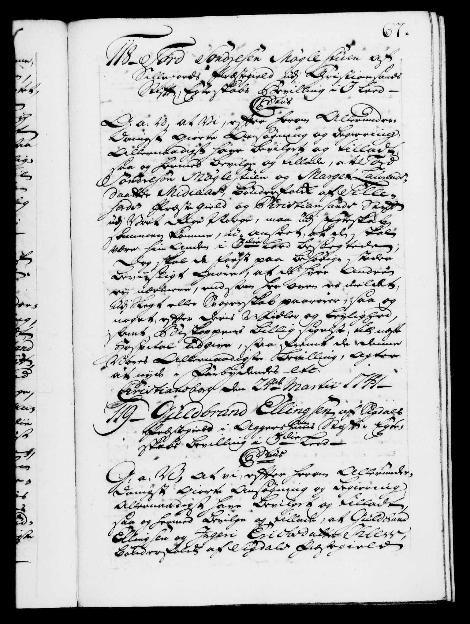 Danske Kanselli 1572-1799, AV/RA-EA-3023/F/Fc/Fca/Fcaa/L0032: Norske registre, 1741-1742, s. 67a