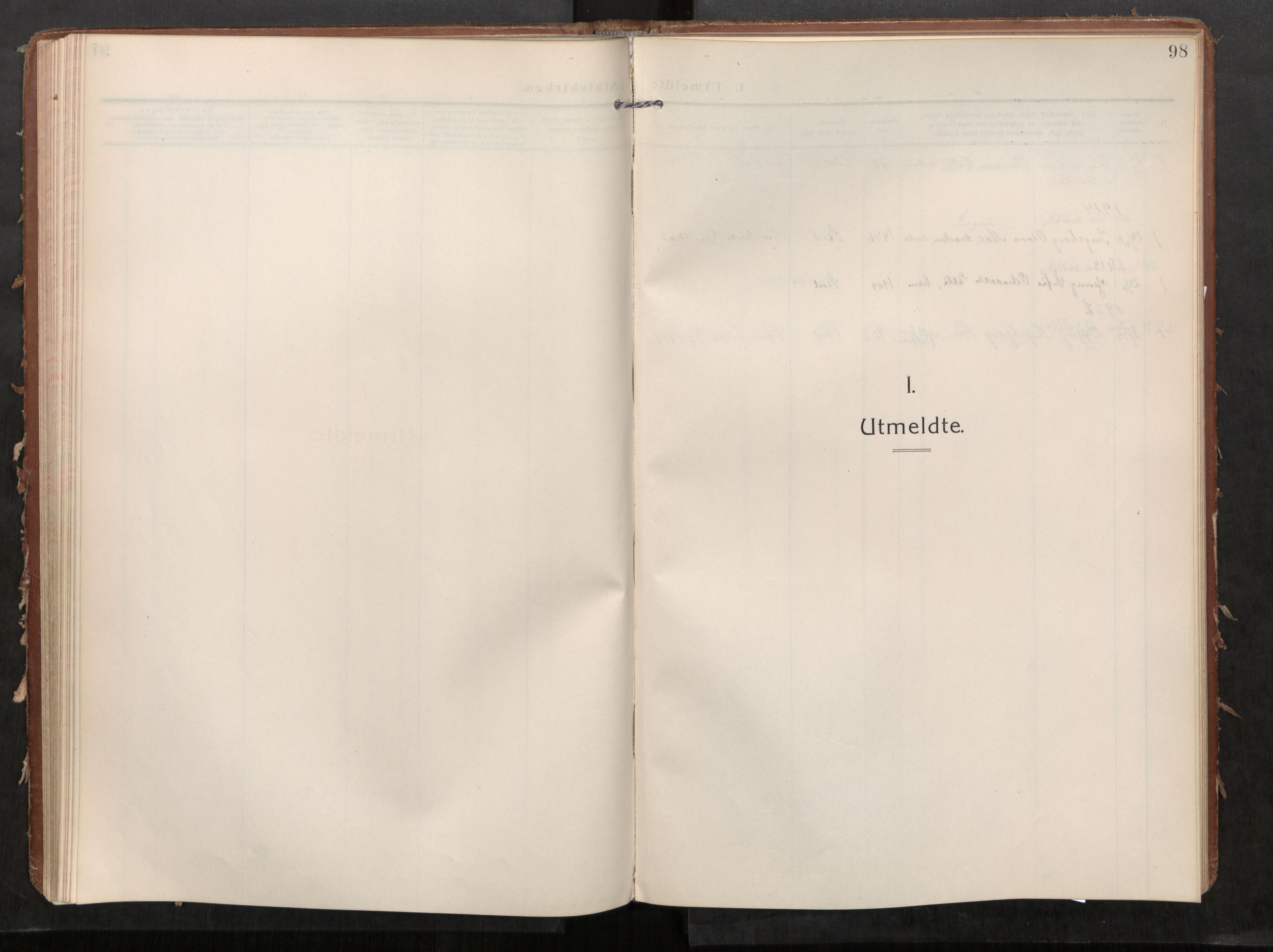 Stod sokneprestkontor, SAT/A-1164/1/I/I1/I1a/L0002: Ministerialbok nr. 2, 1909-1922, s. 98