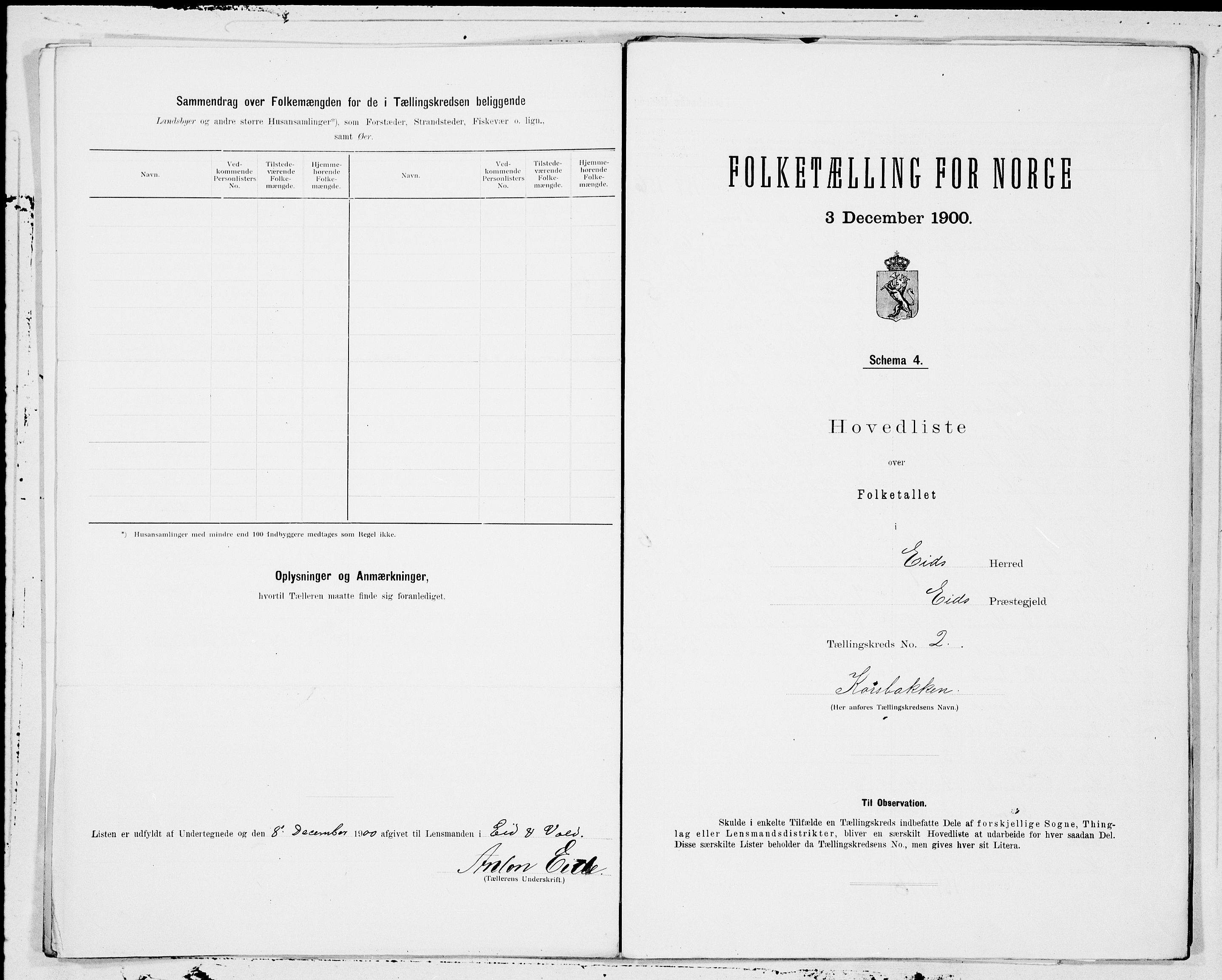 SAT, Folketelling 1900 for 1538 Eid herred, 1900, s. 4