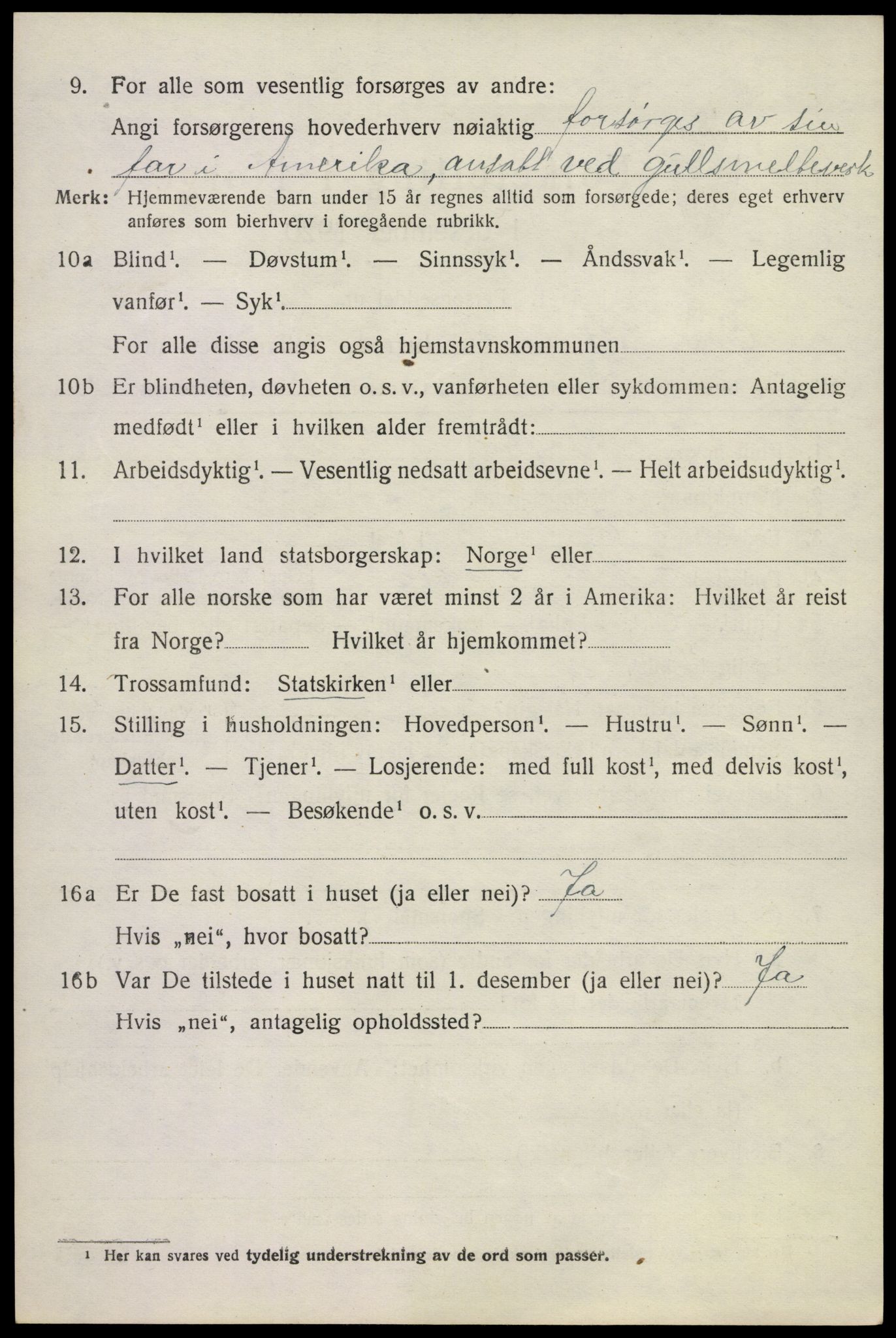 SAKO, Folketelling 1920 for 0630 Øvre Sandsvær herred, 1920, s. 3707
