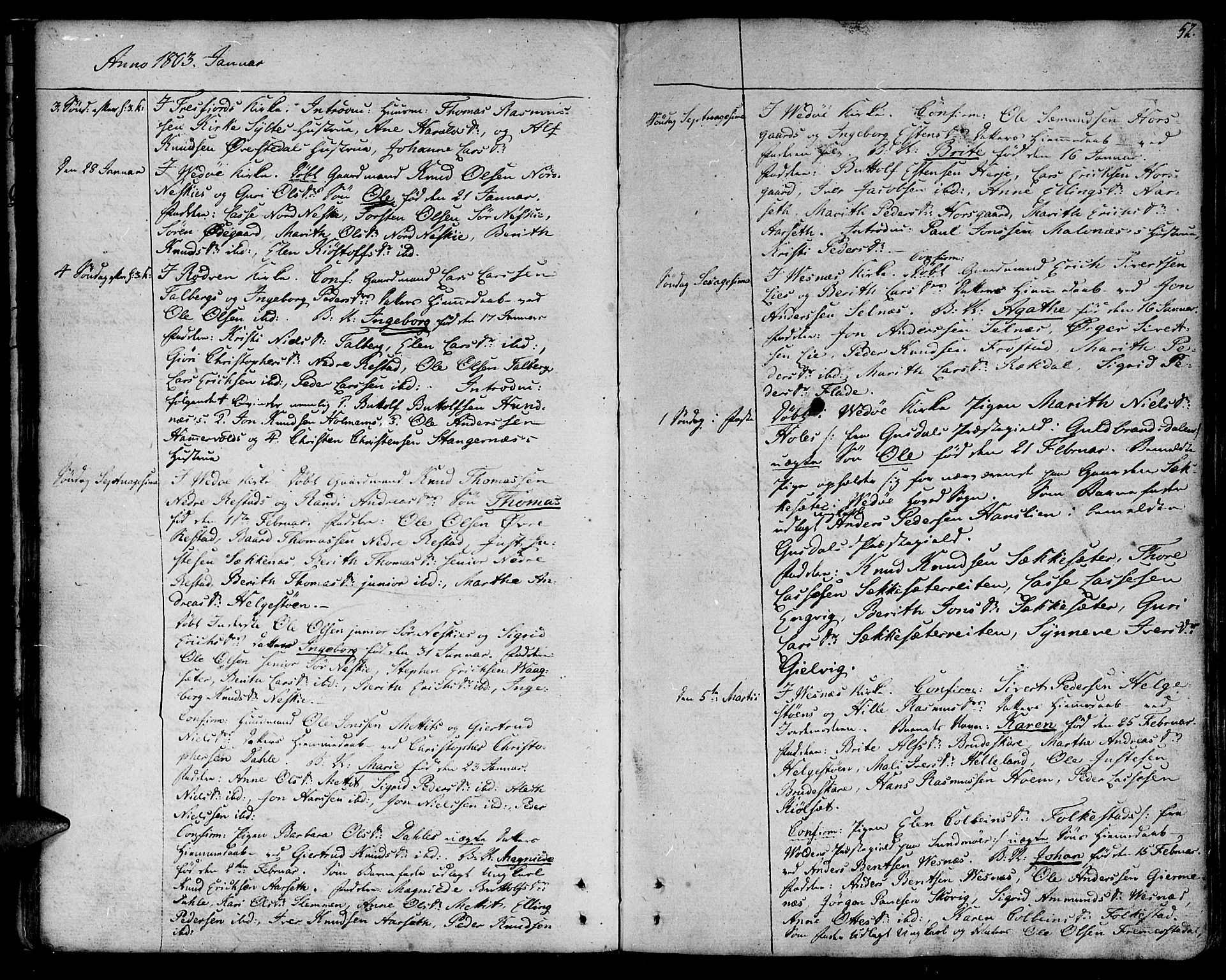 Ministerialprotokoller, klokkerbøker og fødselsregistre - Møre og Romsdal, AV/SAT-A-1454/547/L0601: Ministerialbok nr. 547A03, 1799-1818, s. 52