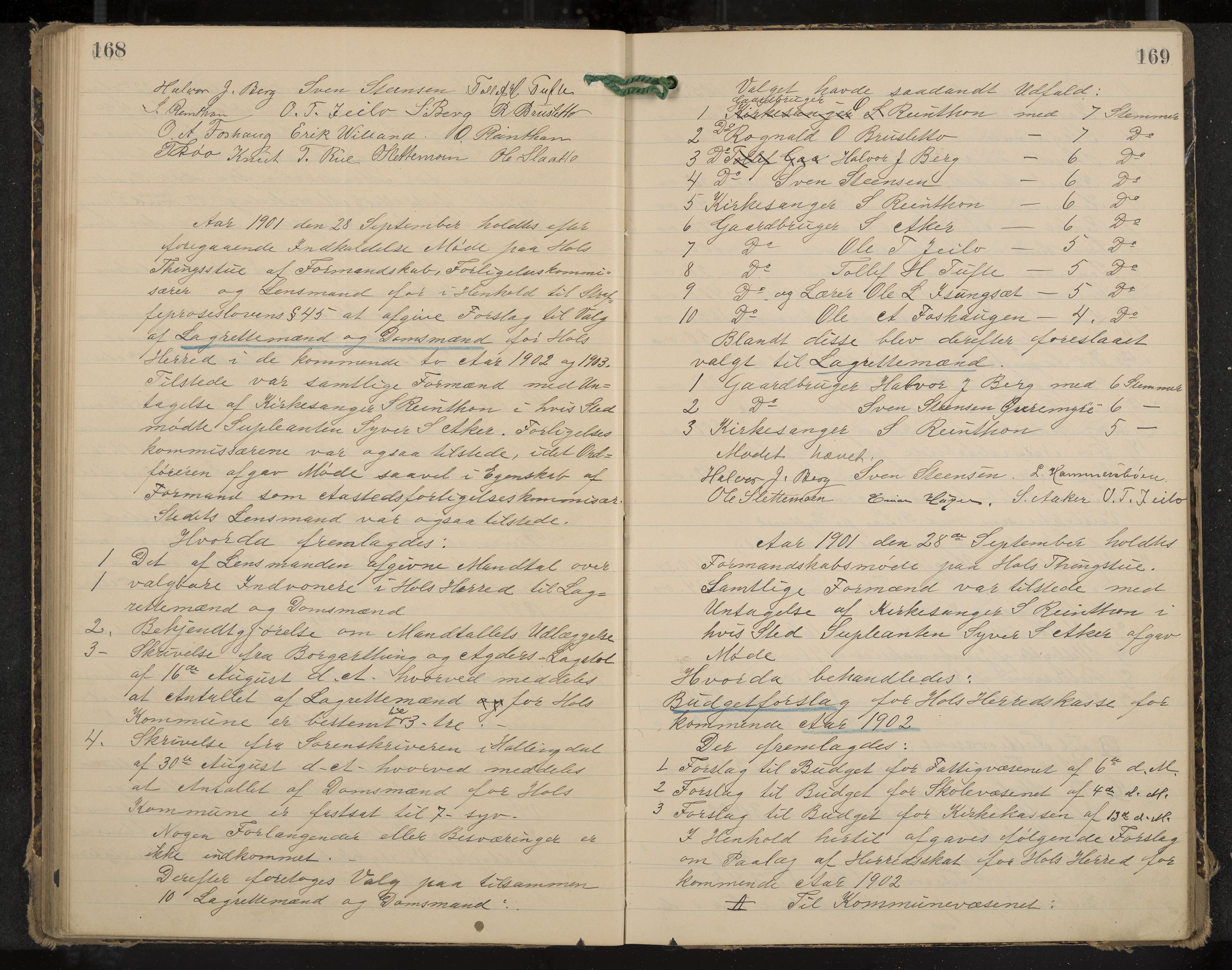 Hol formannskap og sentraladministrasjon, IKAK/0620021-1/A/L0003: Møtebok, 1897-1904, s. 168-169