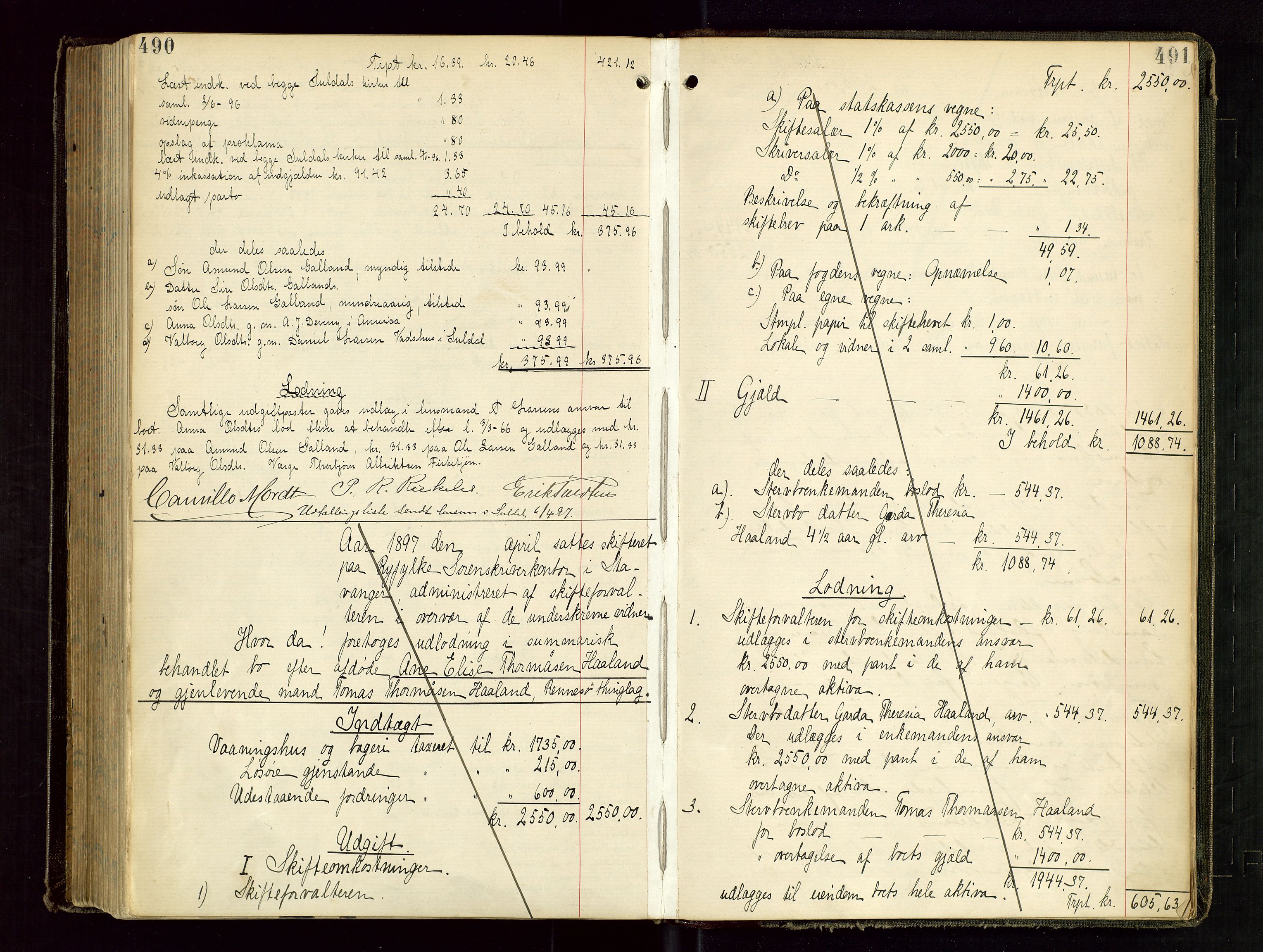 Ryfylke tingrett, SAST/A-100055/001/IV/IVD/L0029: Skifteprotokoll, register i protokollen, 1893-1897, s. 490-491