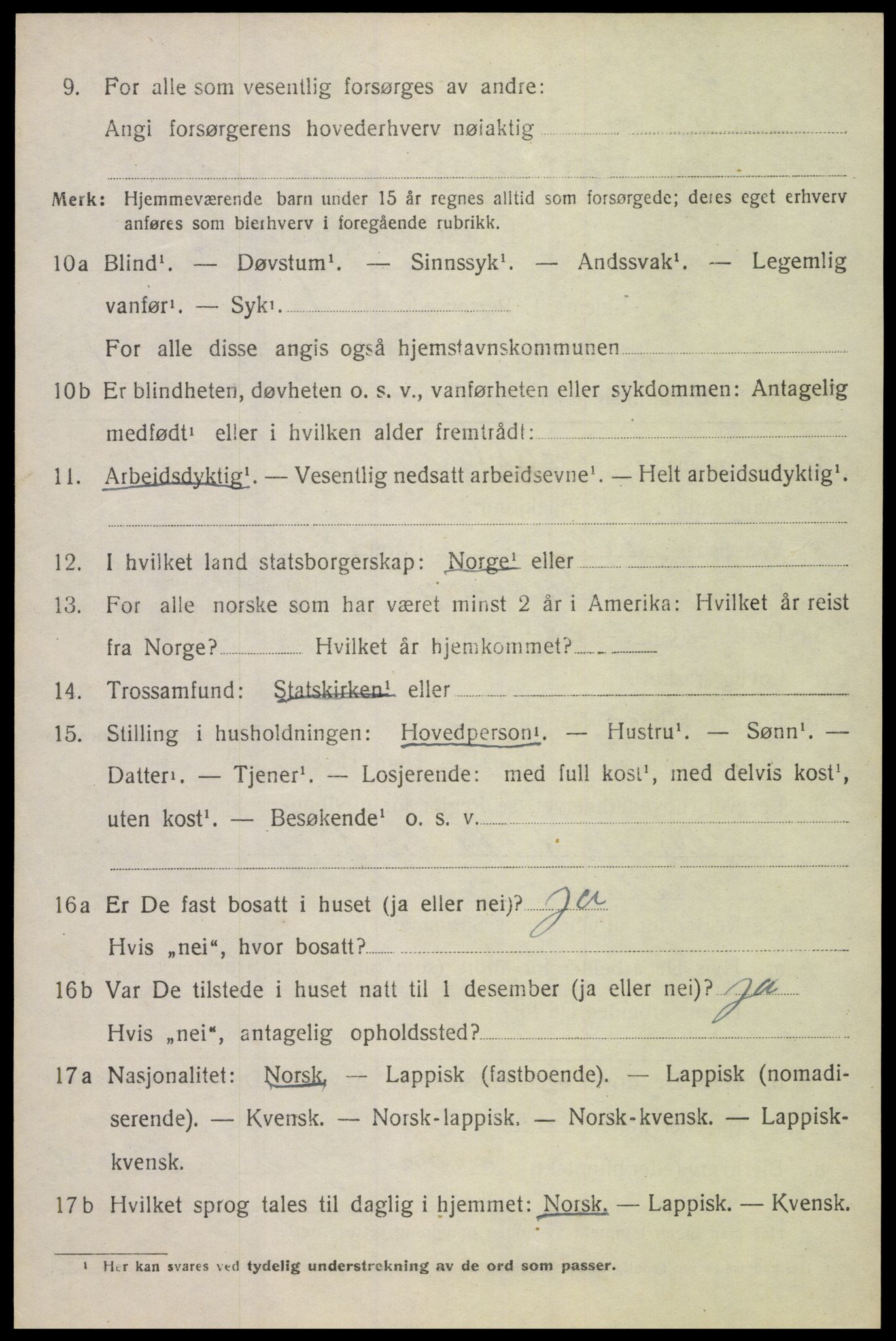 SAT, Folketelling 1920 for 1850 Tysfjord herred, 1920, s. 6828