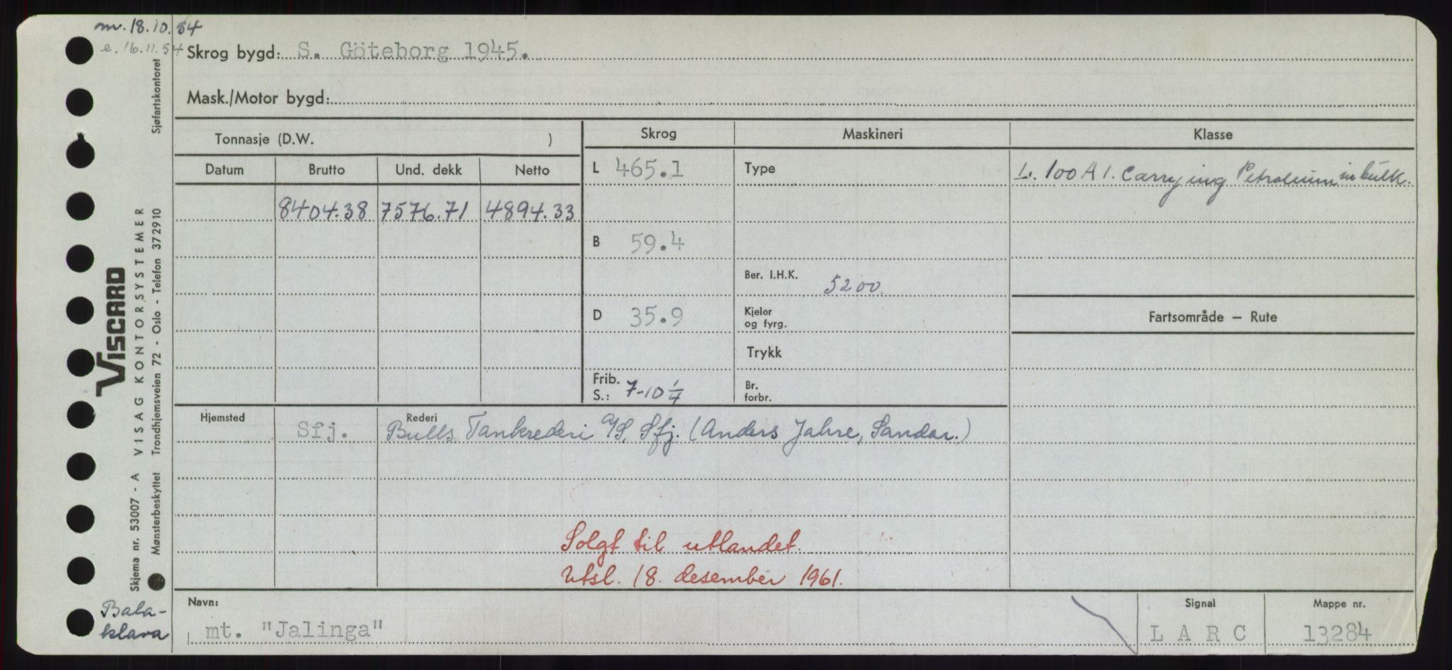 Sjøfartsdirektoratet med forløpere, Skipsmålingen, RA/S-1627/H/Hd/L0019: Fartøy, J, s. 71