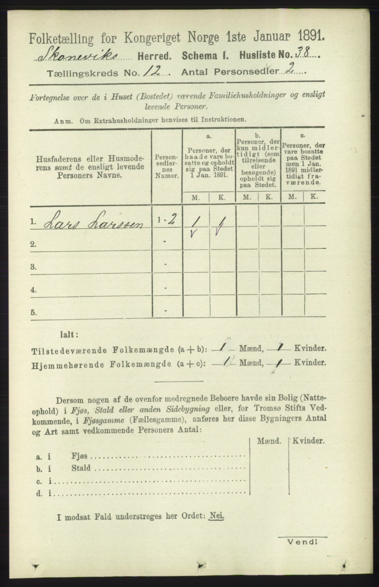 RA, Folketelling 1891 for 1212 Skånevik herred, 1891, s. 3747