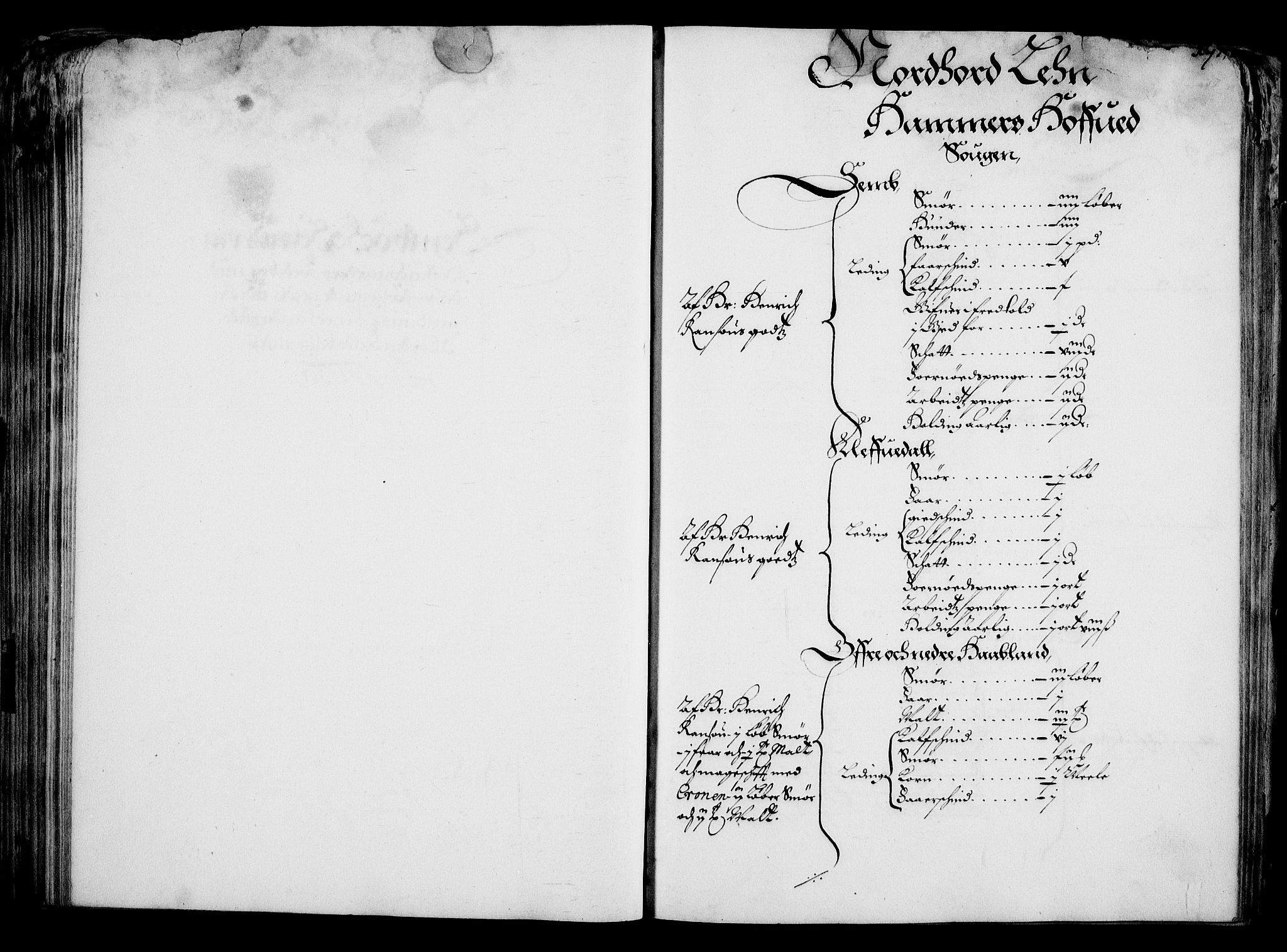 Rentekammeret inntil 1814, Realistisk ordnet avdeling, AV/RA-EA-4070/On/L0001/0001: Statens gods / [Jj 1]: Jordebok over Hannibal Sehesteds gods, 1651, s. 185