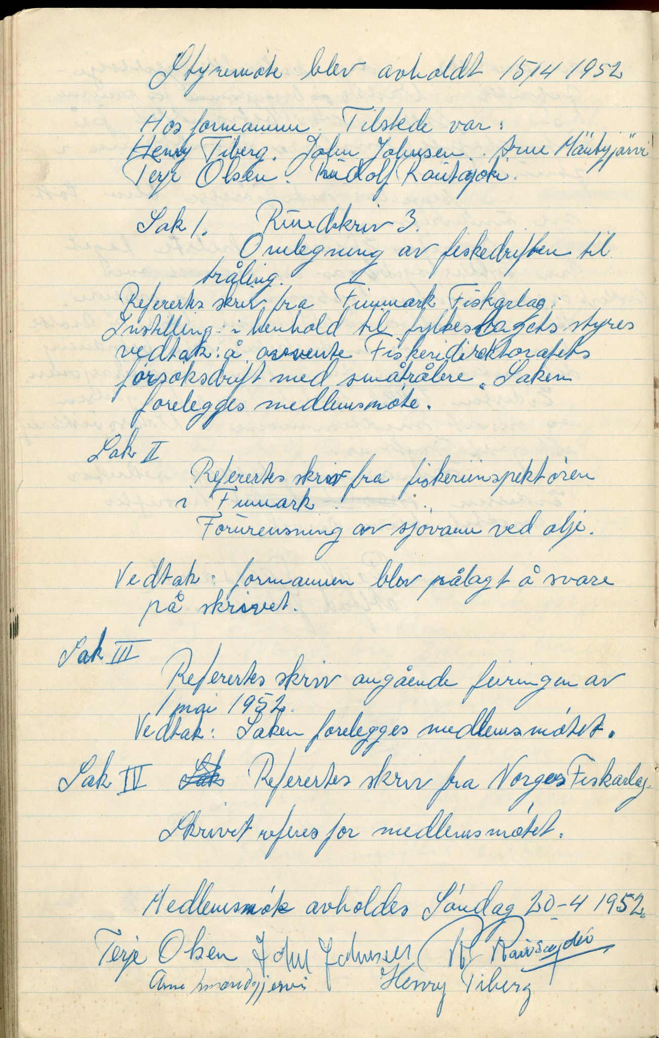 Vadsø Fiskarlag, FMFB/A-1016/A/L0001: Protokoll for styremøtene, 1926-1952, s. 233