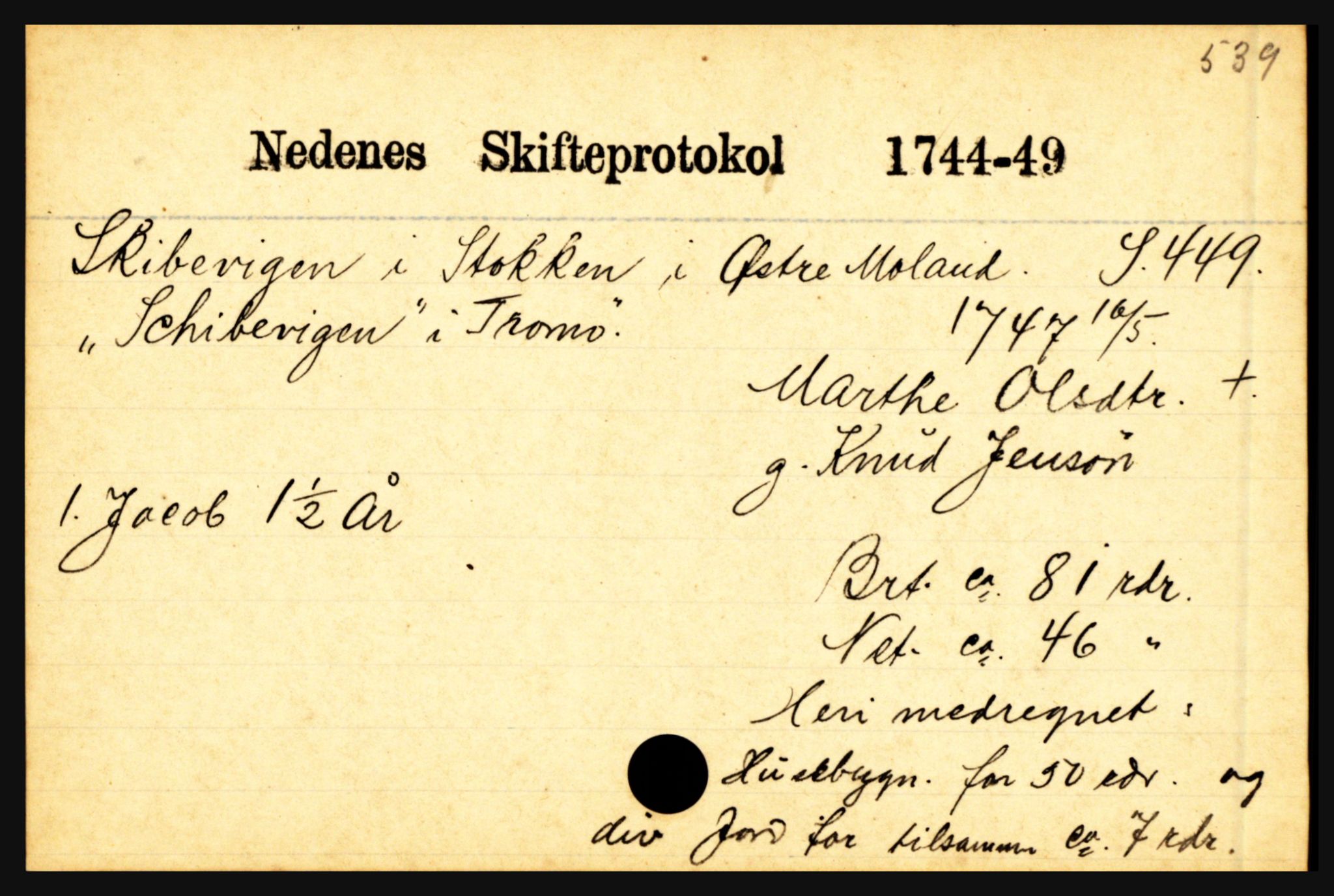 Nedenes sorenskriveri før 1824, AV/SAK-1221-0007/H, s. 26705