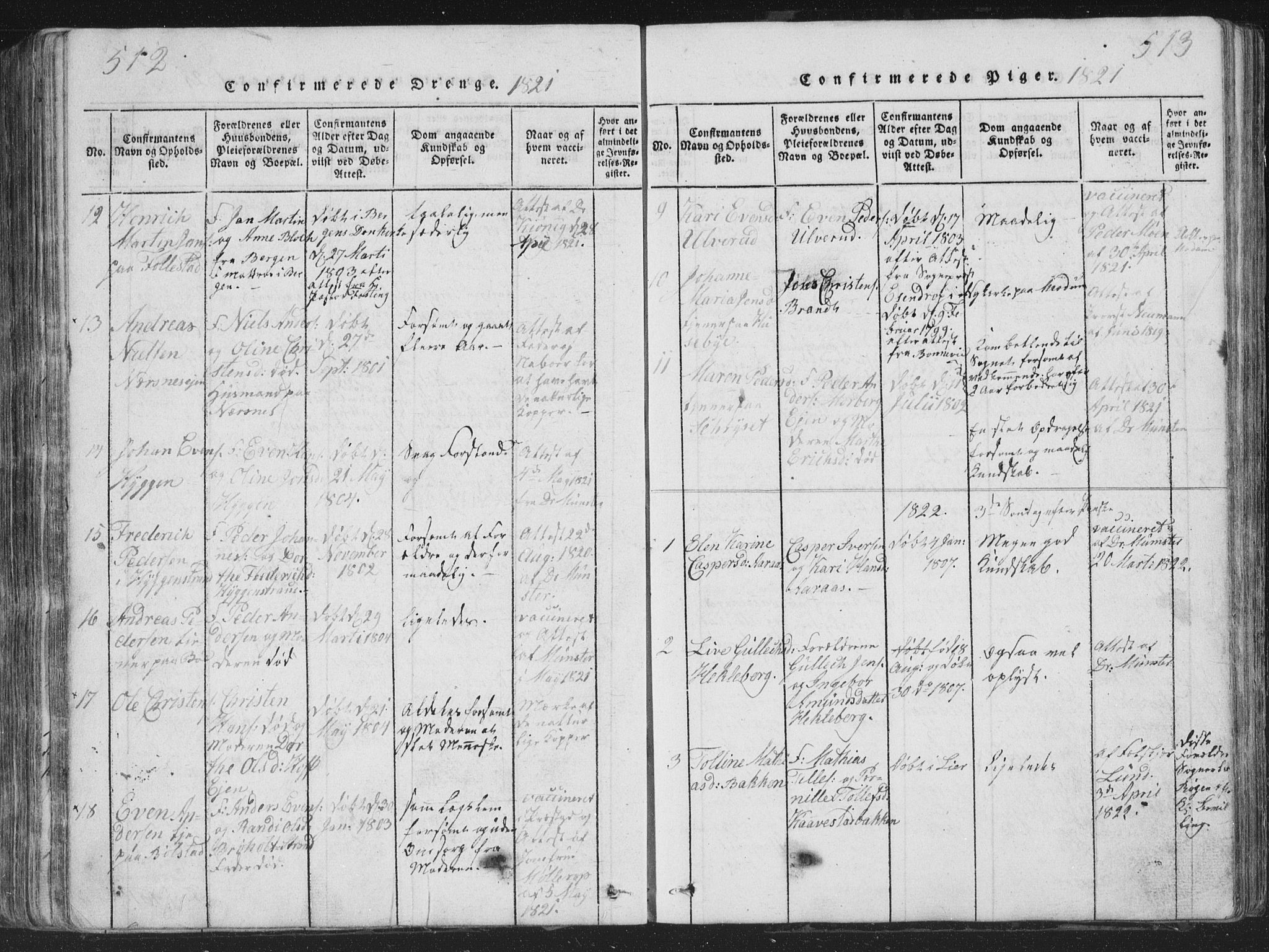 Røyken kirkebøker, AV/SAKO-A-241/G/Ga/L0003: Klokkerbok nr. 3, 1814-1856, s. 512-513
