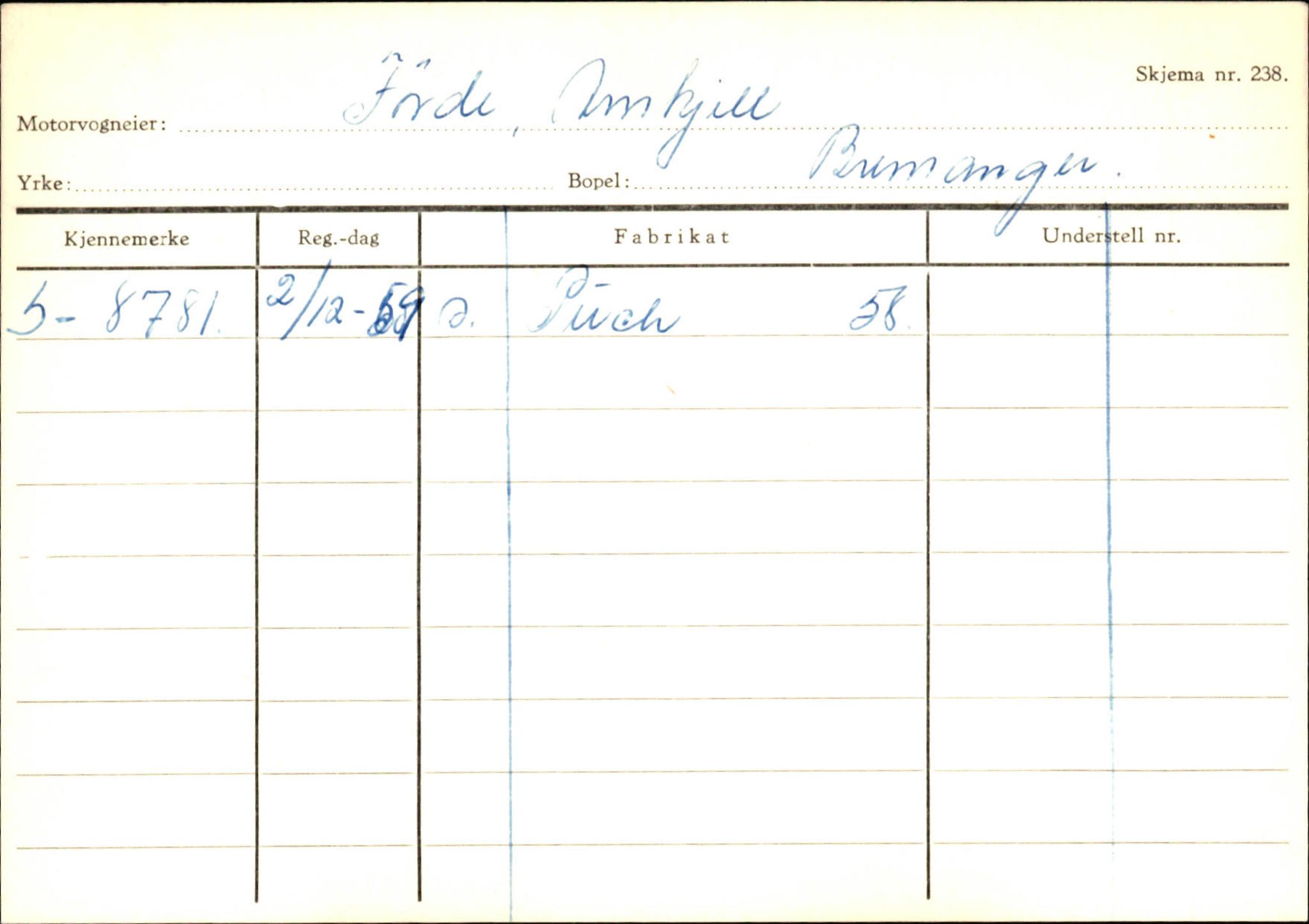 Statens vegvesen, Sogn og Fjordane vegkontor, AV/SAB-A-5301/4/F/L0133: Eigarregister Bremanger A-Å. Gaular A-H, 1945-1975, s. 441