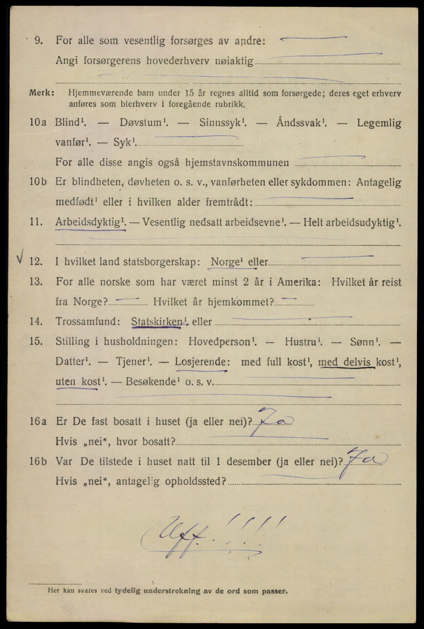 SAO, Folketelling 1920 for 0301 Kristiania kjøpstad, 1920, s. 154600